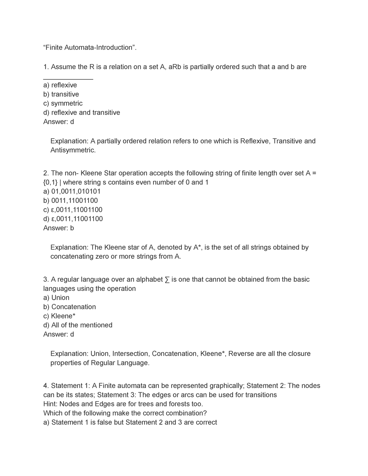 Theory Of Computation - “Finite Automata-Introduction”. Assume The R Is ...