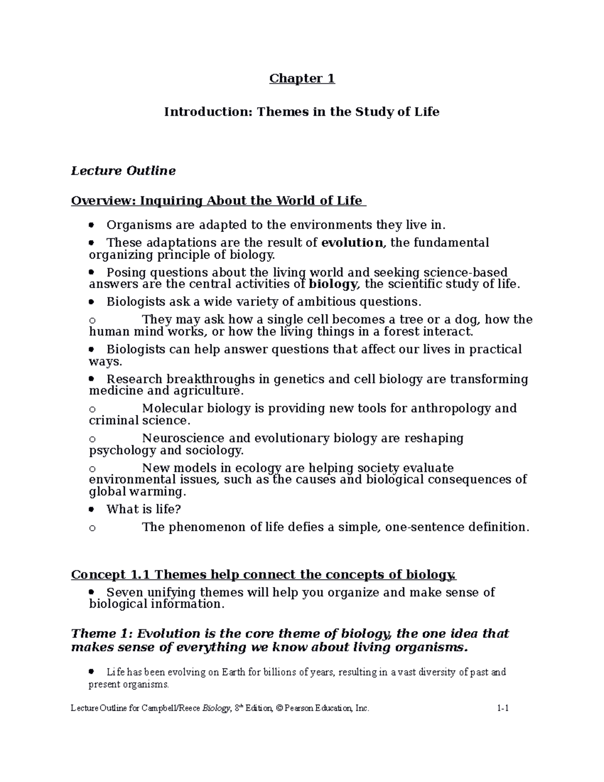 01 Detail Lect Out - Notes - Chapter 1 Introduction: Themes In The ...