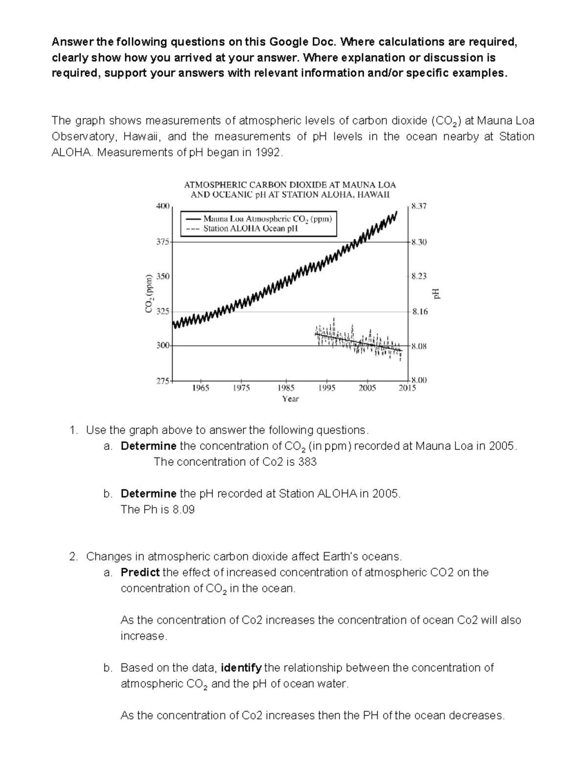 how to calculate ppm for co2 of in ocean