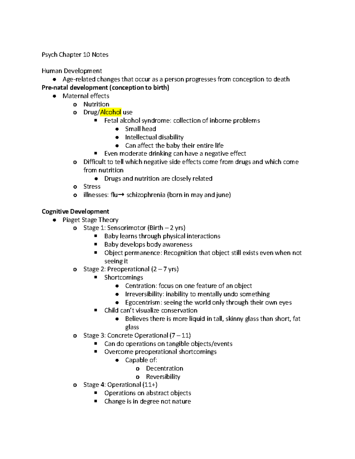 Copy Of Psych Chapter 10 Notes.docx - Google Docs - Psych Chapter 10 ...