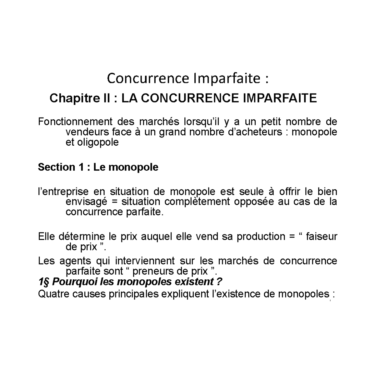 la-concurrence-imparfaite