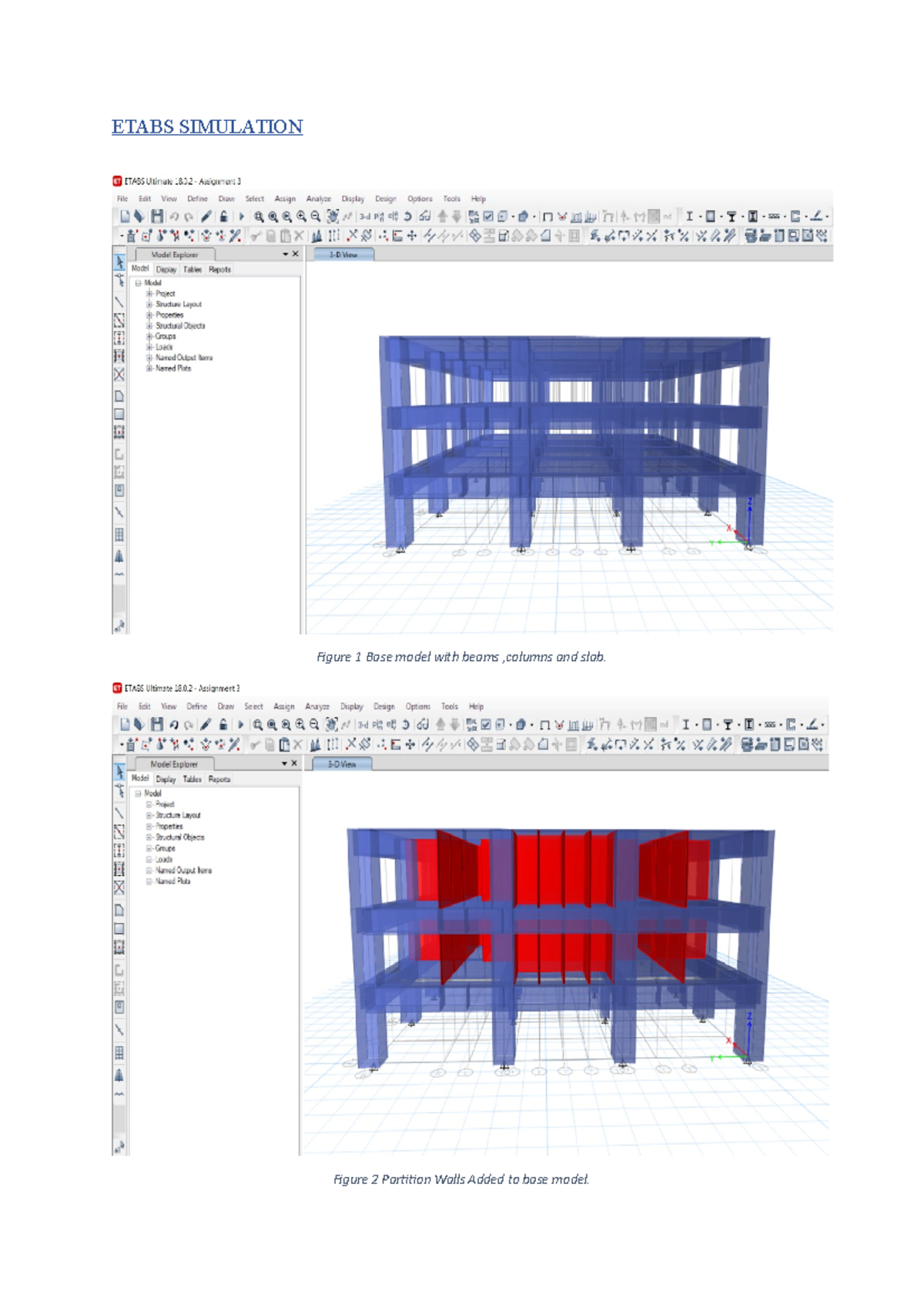 Etabs Simulation - This contains part of assignment of structural ...