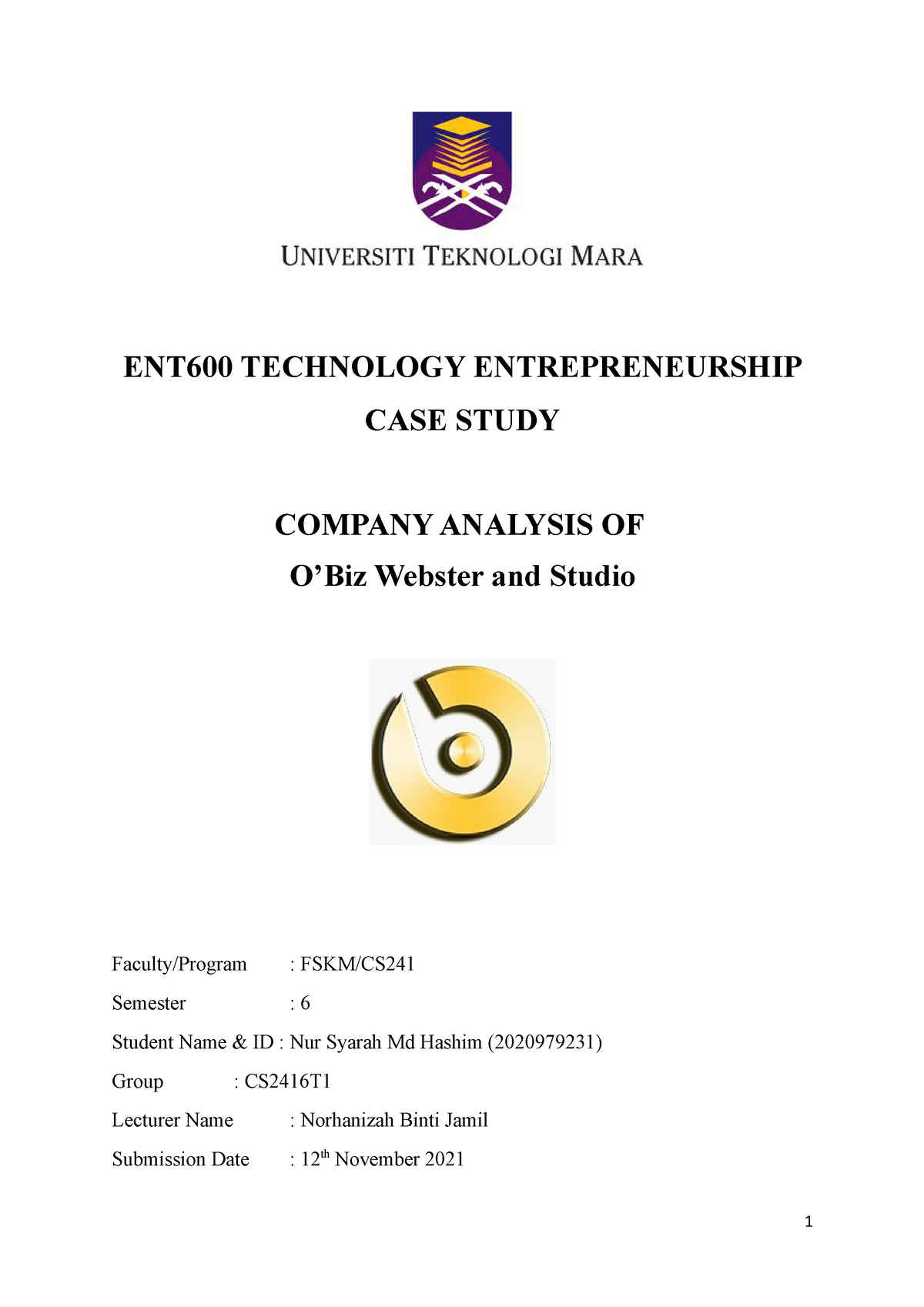 technology entrepreneurship case study