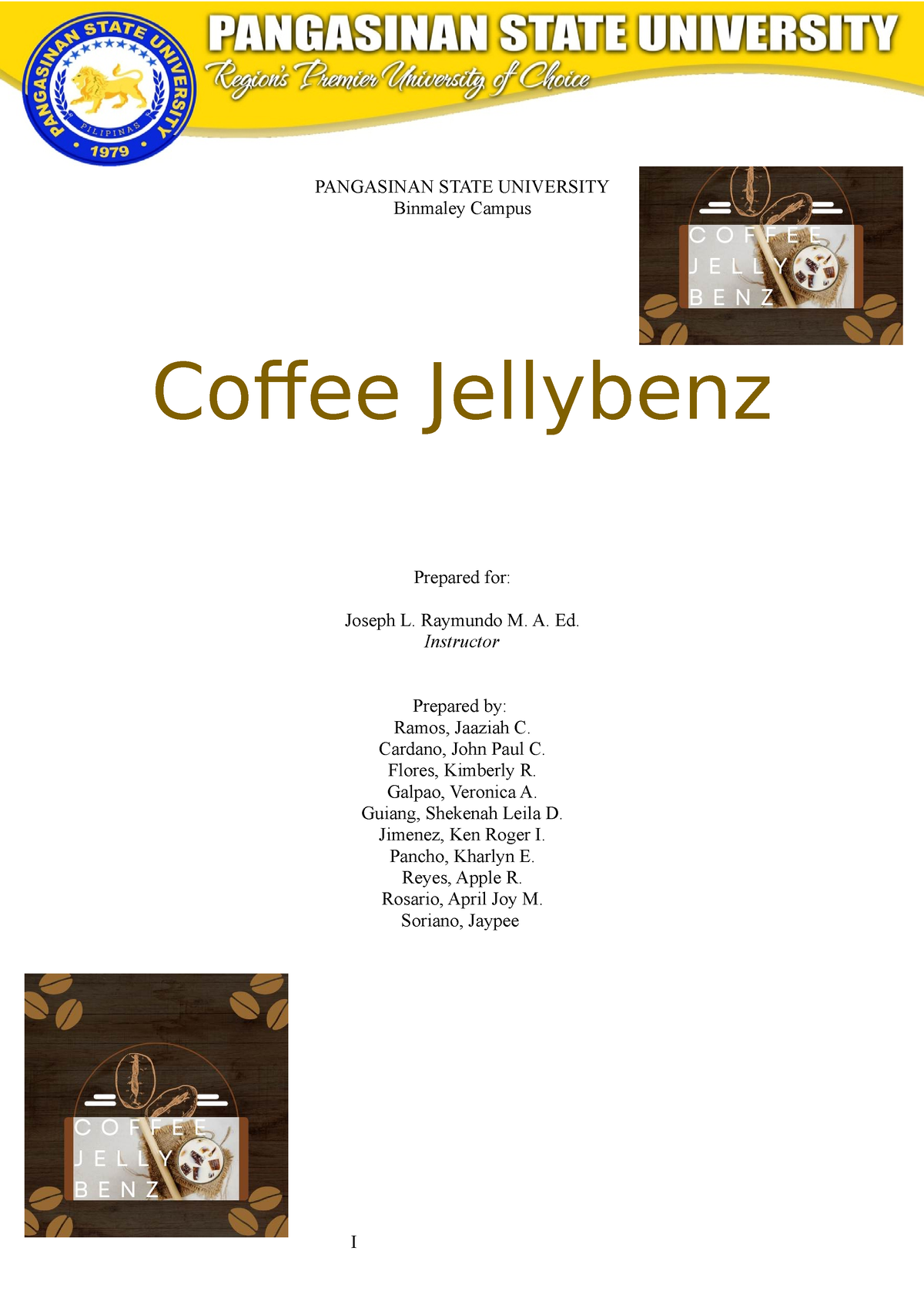 company overview for coffee jelly business plan