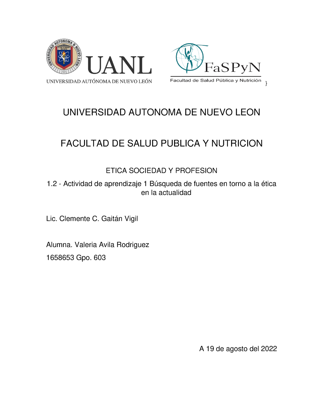 Actividad 1 - Resumen - } UNIVERSIDAD AUTONOMA DE NUEVO LEON FACULTAD ...