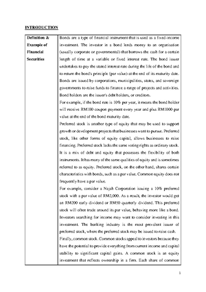 Fin358 - INDIVIDUAL ASSIGNMENT - FACULTY OF BUSINESS AND MANAGEMENT ...