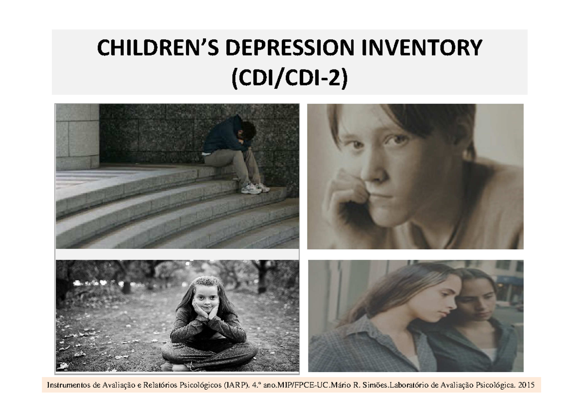 Children's Depression Inventory aula IARP MS 2015 ppt CHILDREN’S