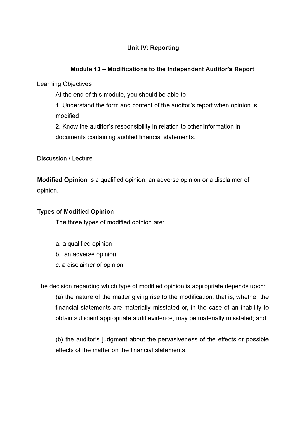 module-13-modifications-to-the-independent-auditors-report-unit-iv