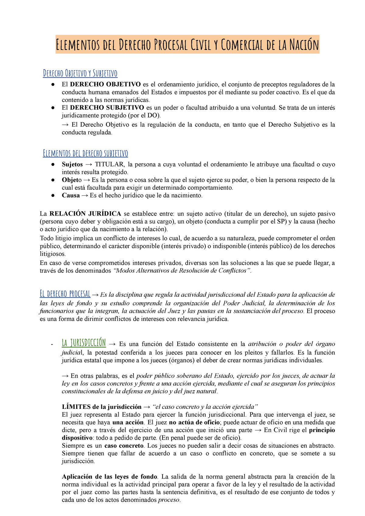 Resumen - Procesal Civil Y Comercial - Solimine - Elementos Del Derecho ...