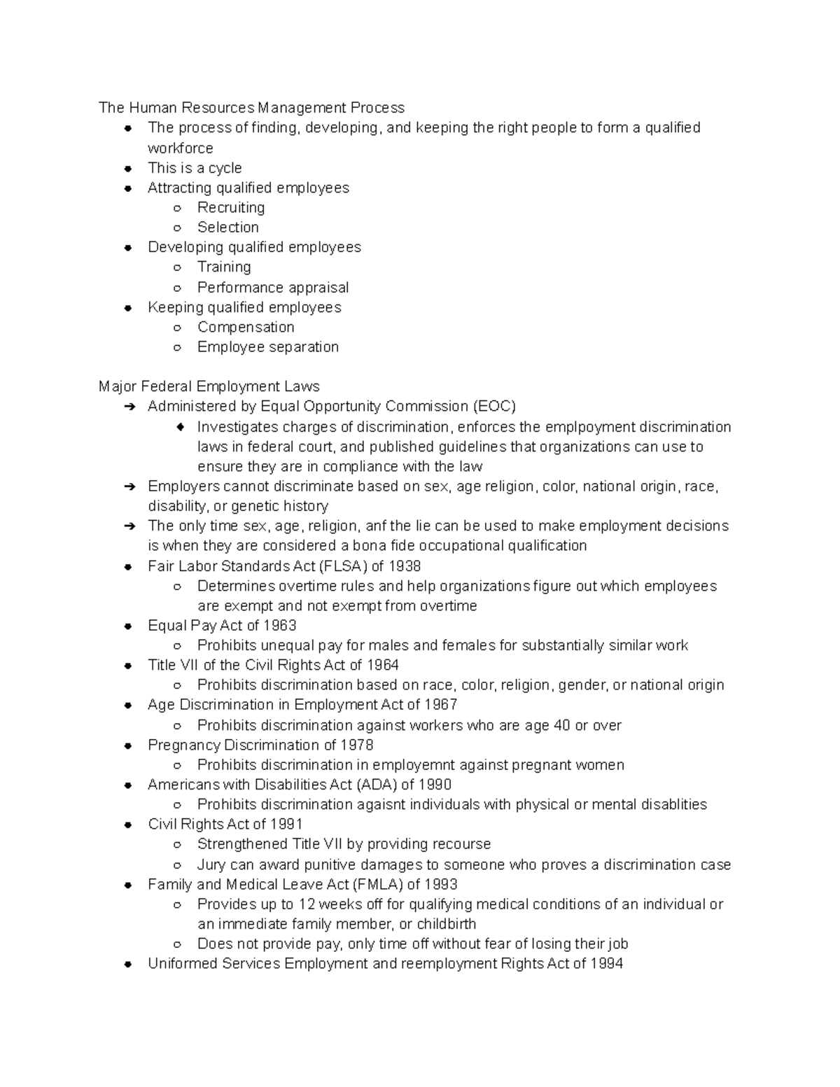 Chapter 11 - HR Managment - The Human Resources Management Process The ...