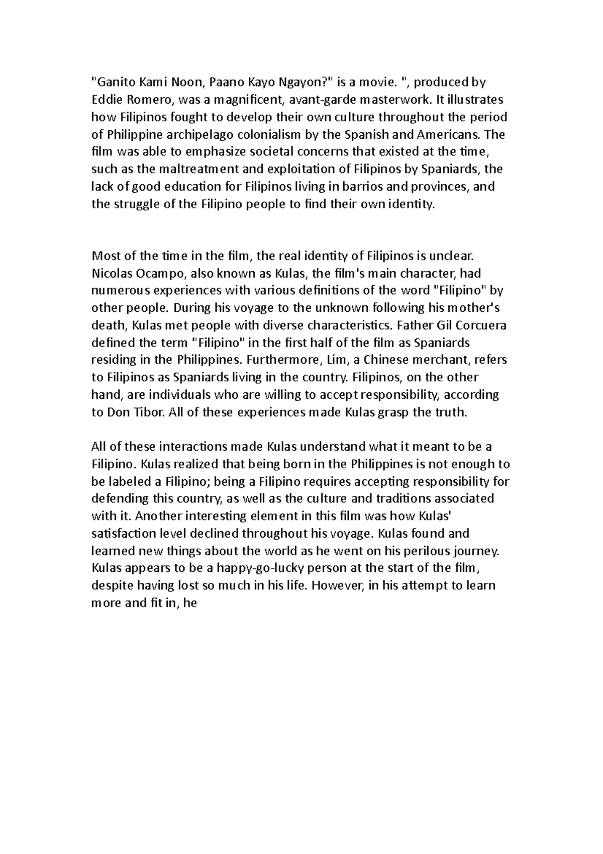 Ganito Kami Noon Life and works of rizal "Ganito Kami Noon, Paano