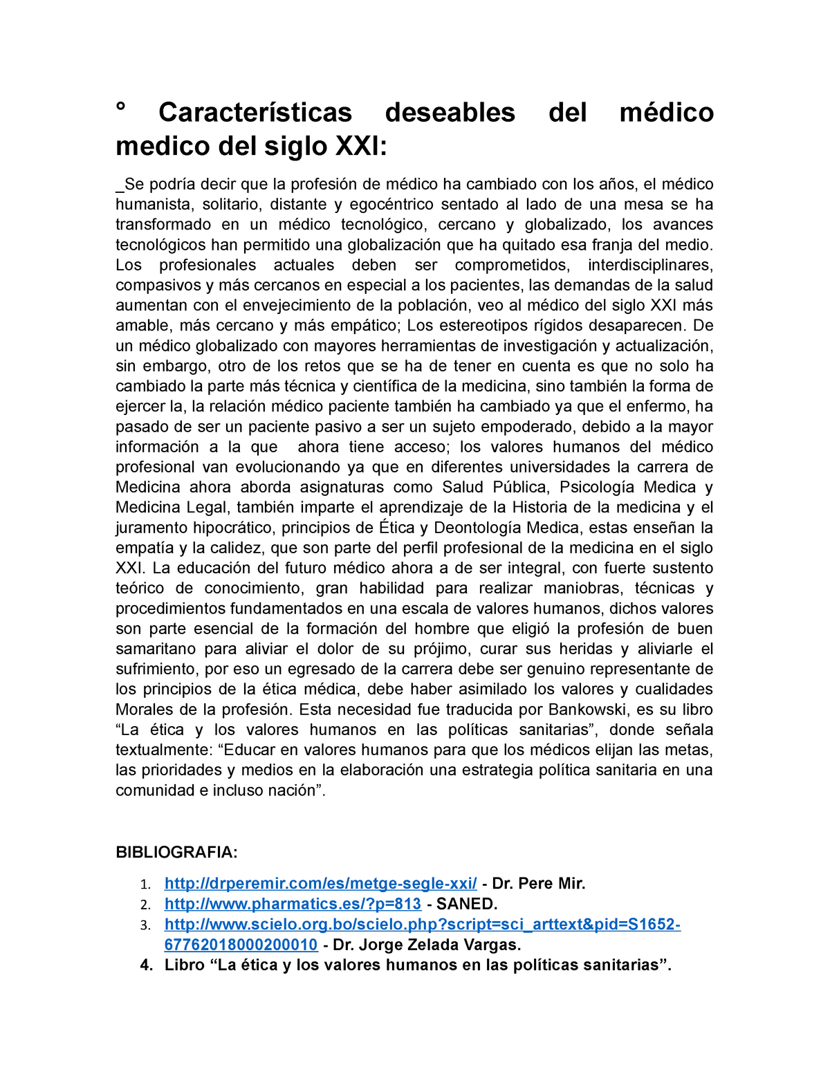 Características Deseables Del Médico Del Siglo XXI - Leomar Sánchez ...