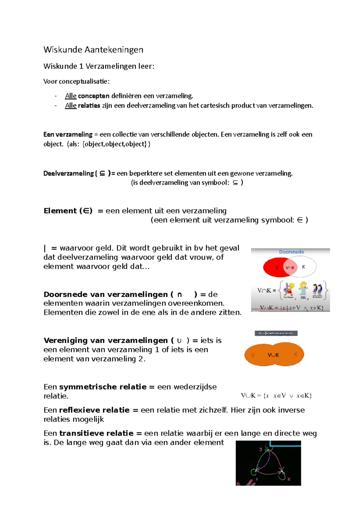 Wiskunde Aantekeningen - Wiskunde Aantekeningen Wiskunde 1 ...