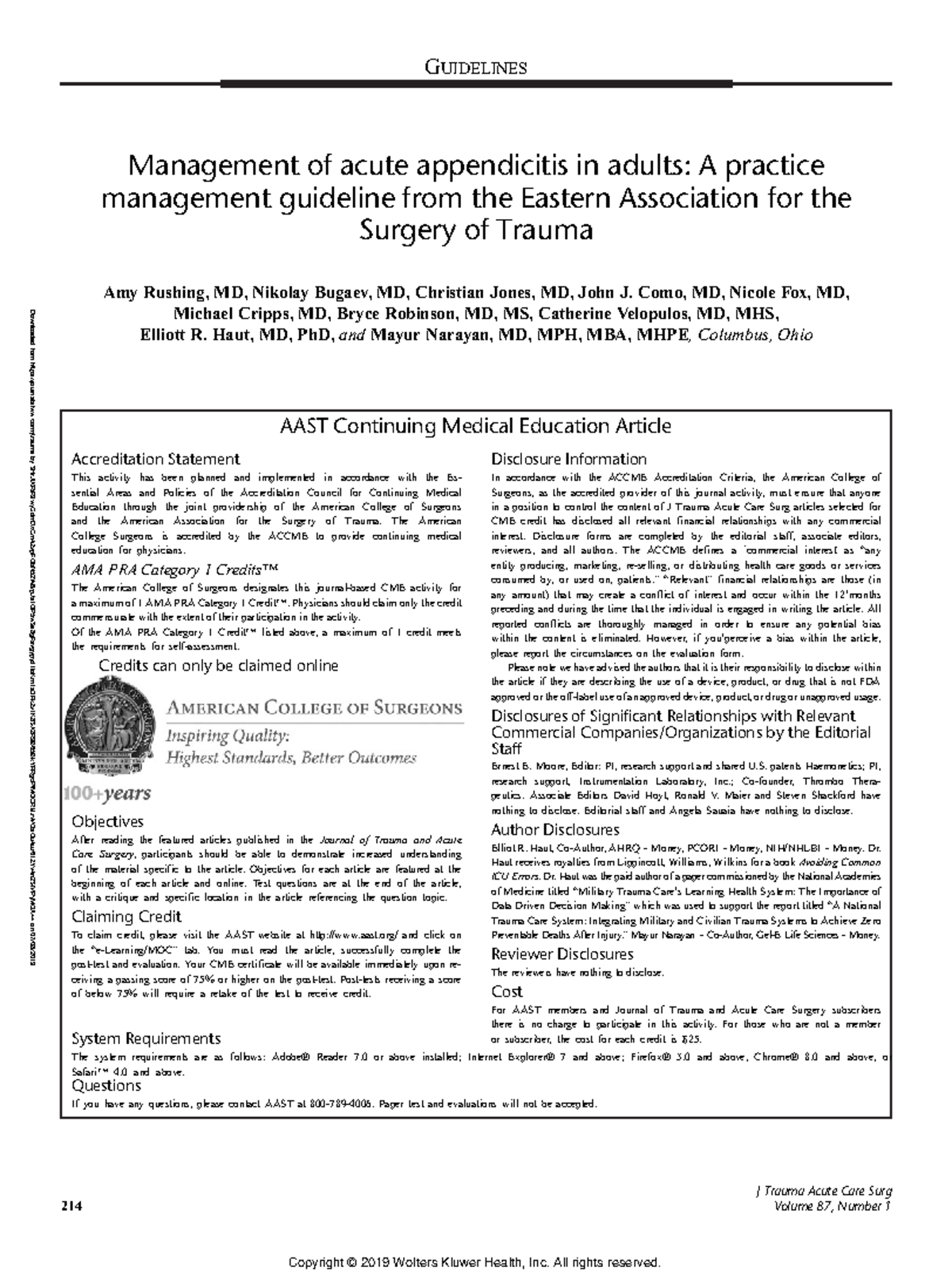 Management of acute appendicitis in adults July 2019 - Downloaded from ...
