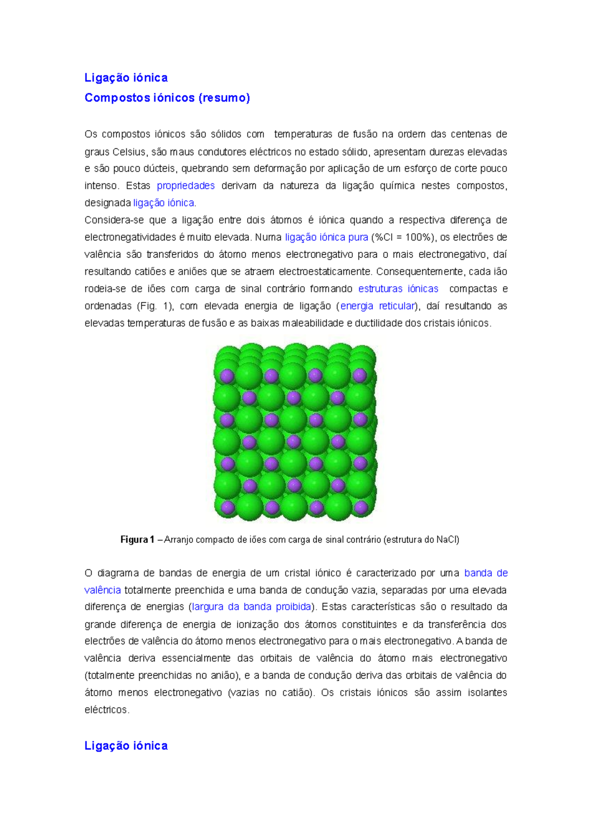 Ligacaoionica Química Ligação Iónica Compostos Iónicos Resumo Os Compostos Iónicos São 6666