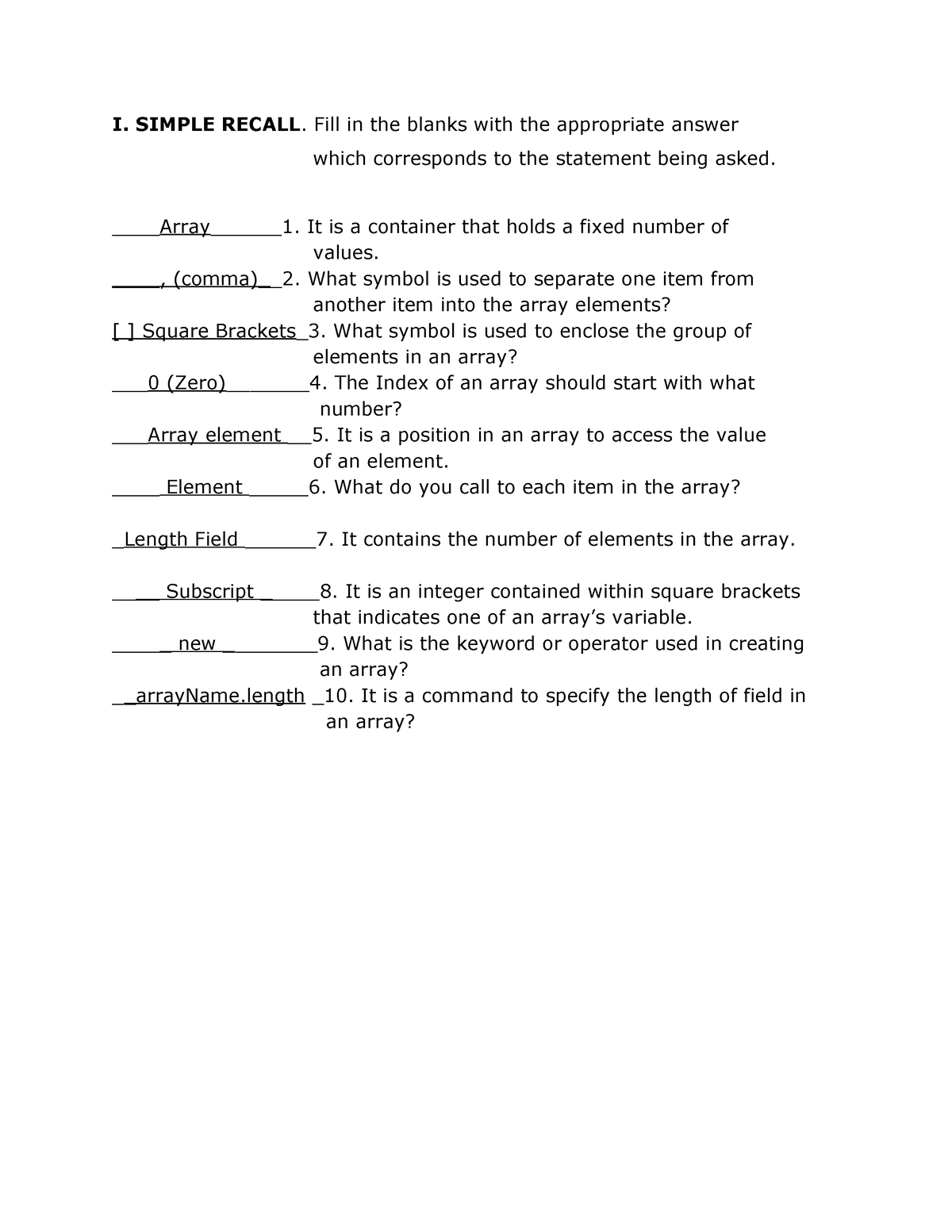 array-test-knowledge-lecture-notes-1-i-simple-recall-fill-in-the