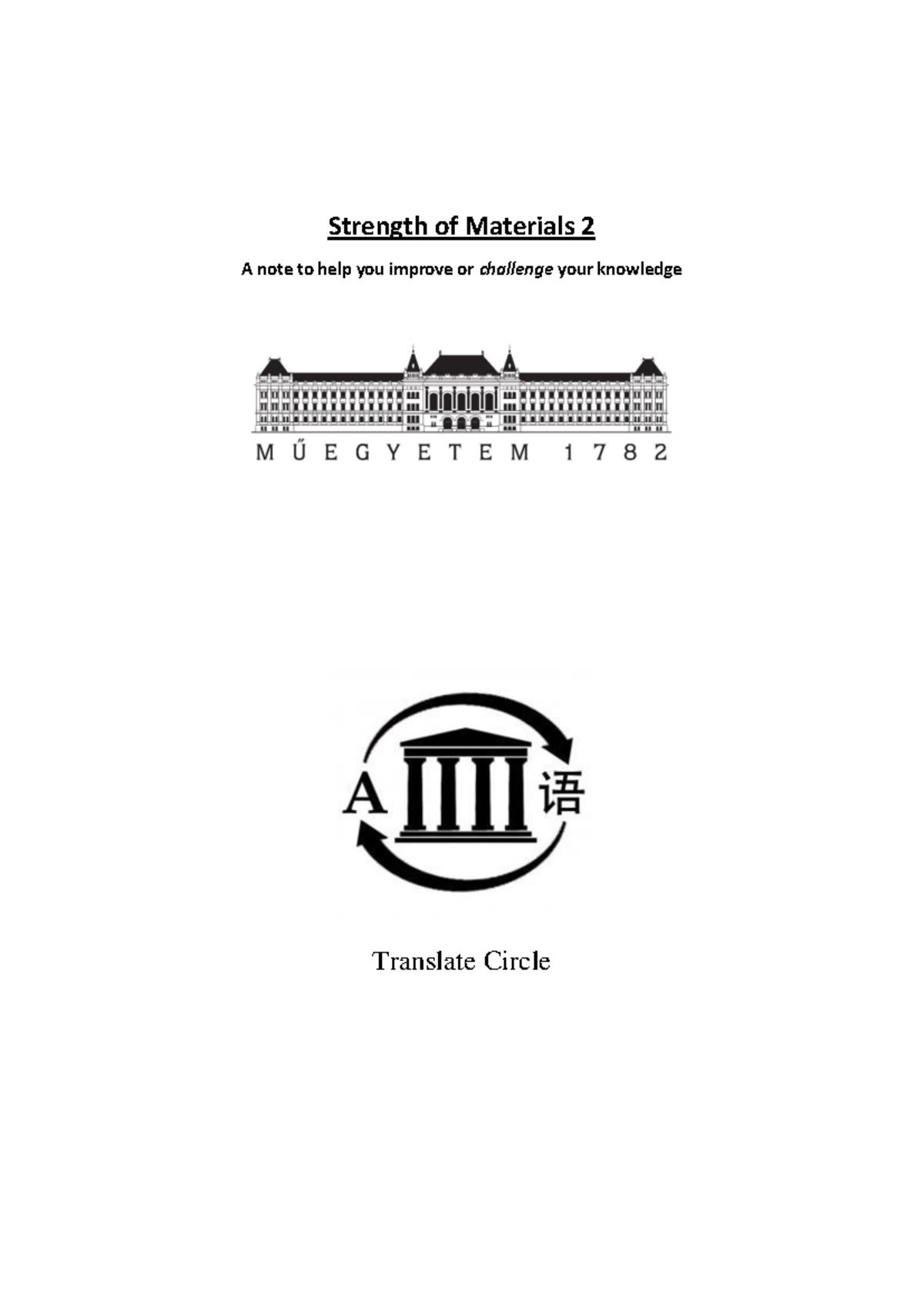 Strengthofmaterials 2 - Strength of Materials 2 A note to help you ...