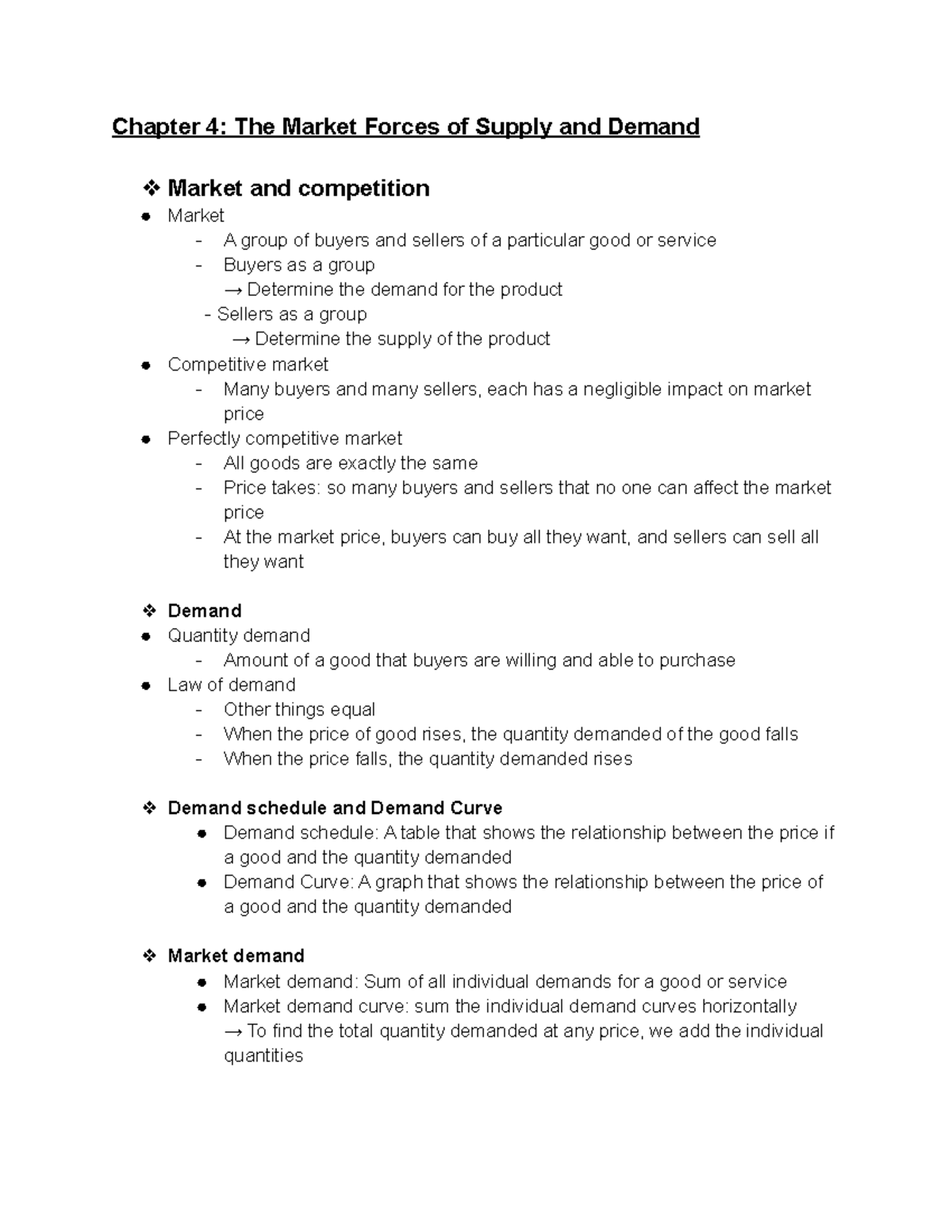 Macroeconomic (SS141) Chapter 4 The Market Forces of Supply and