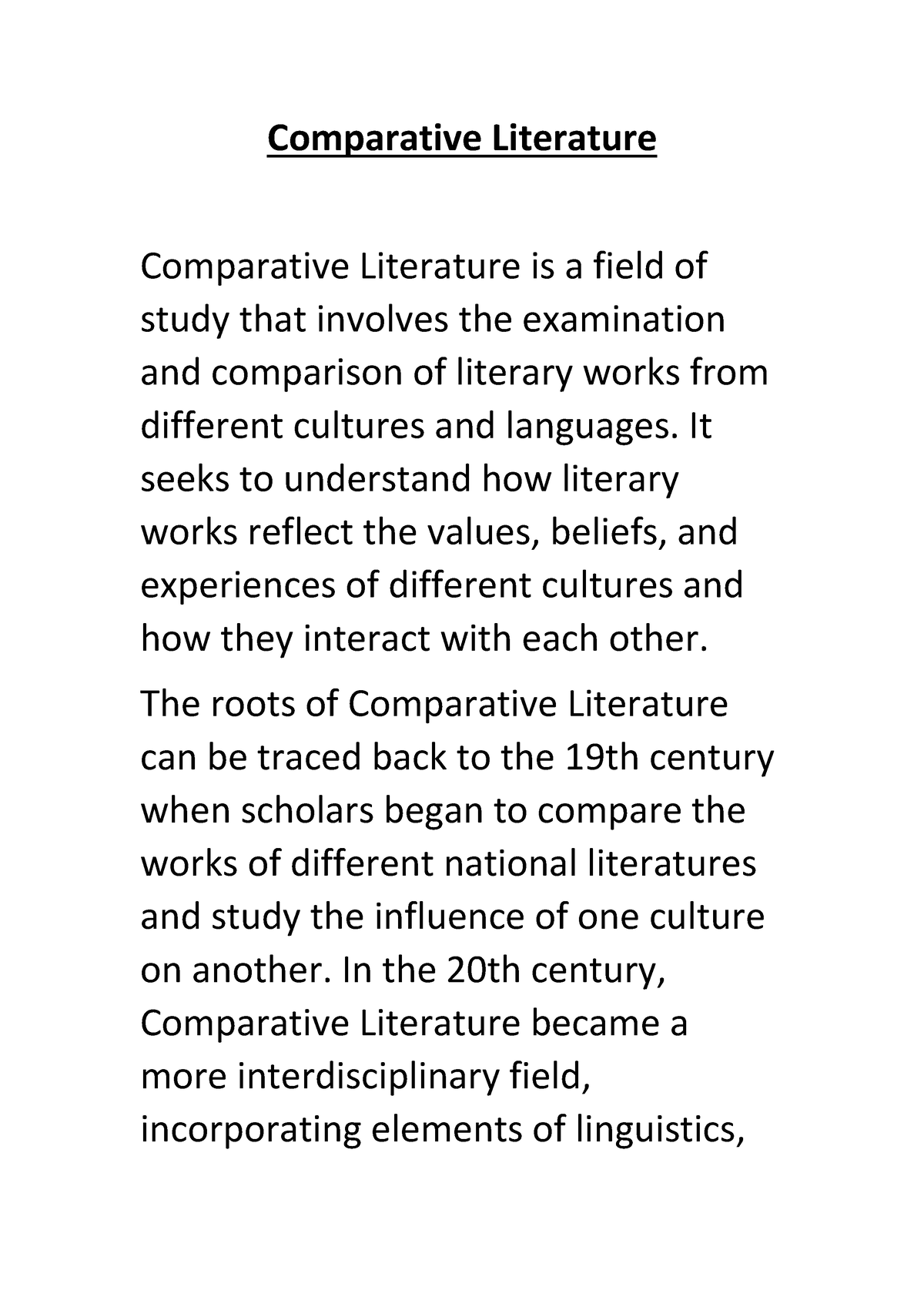 phd comparative literature cambridge