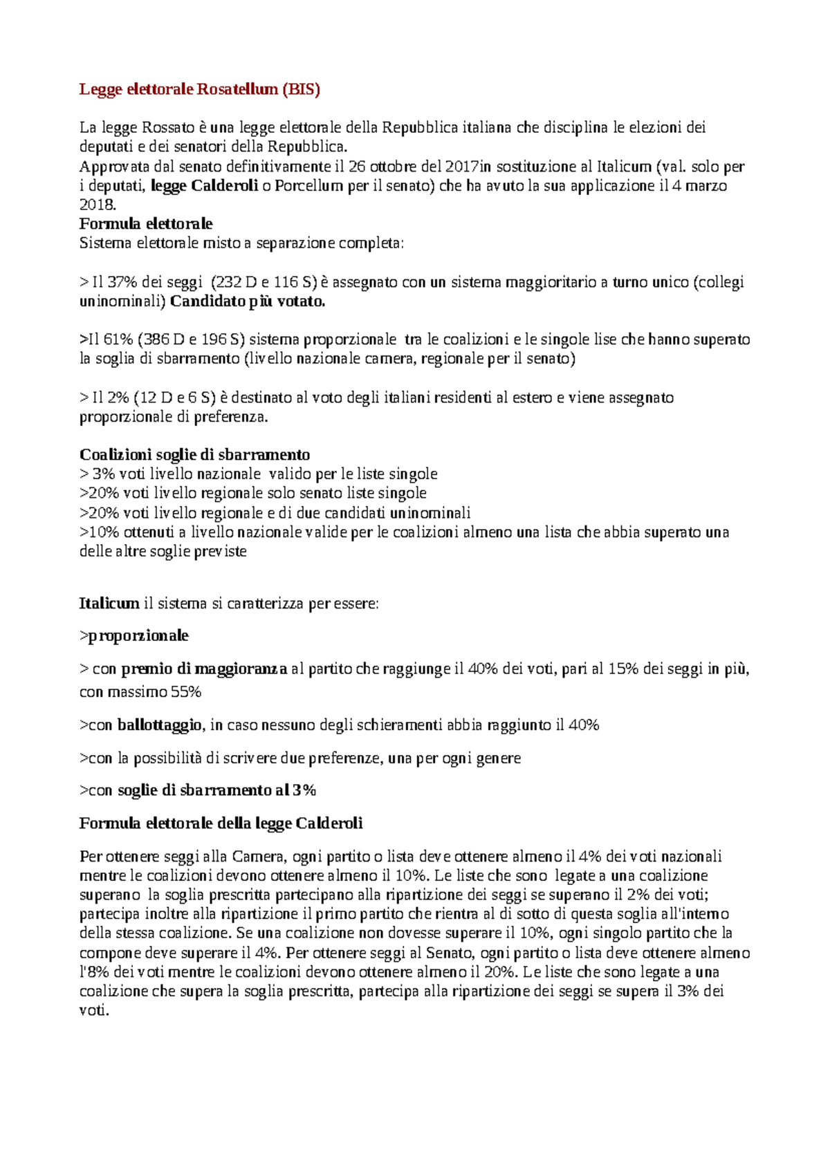 Schema Basilare Rosatellum Bis - Legge Elettorale Rosatellum (BIS) La ...