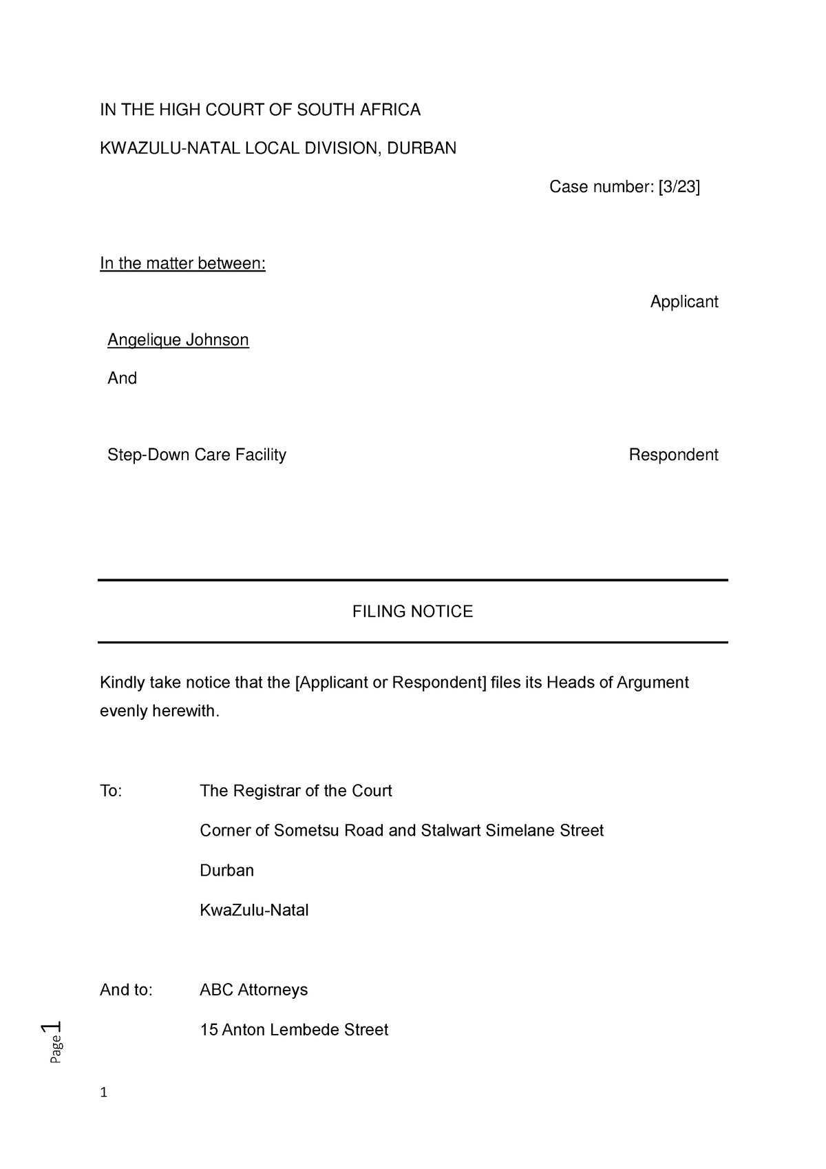 Heads+of+argument+prececent+TASK+4+ Xblaw - Page 1 IN THE HIGH COURT OF ...