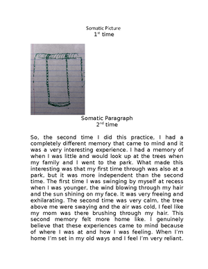 Somatics Reflection both list and paragraph - Somatics Reflection In ...
