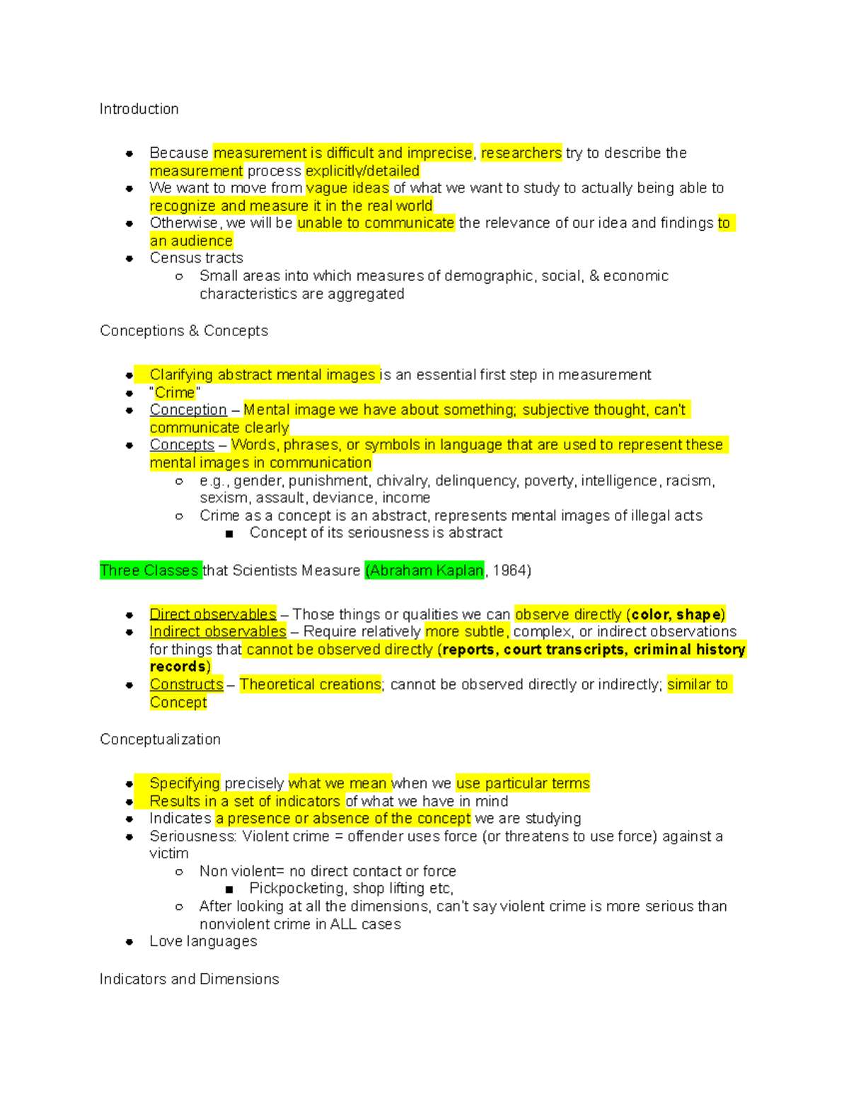 Chapter 5 Concepts, Operationalization, & Measurement - Introduction ...