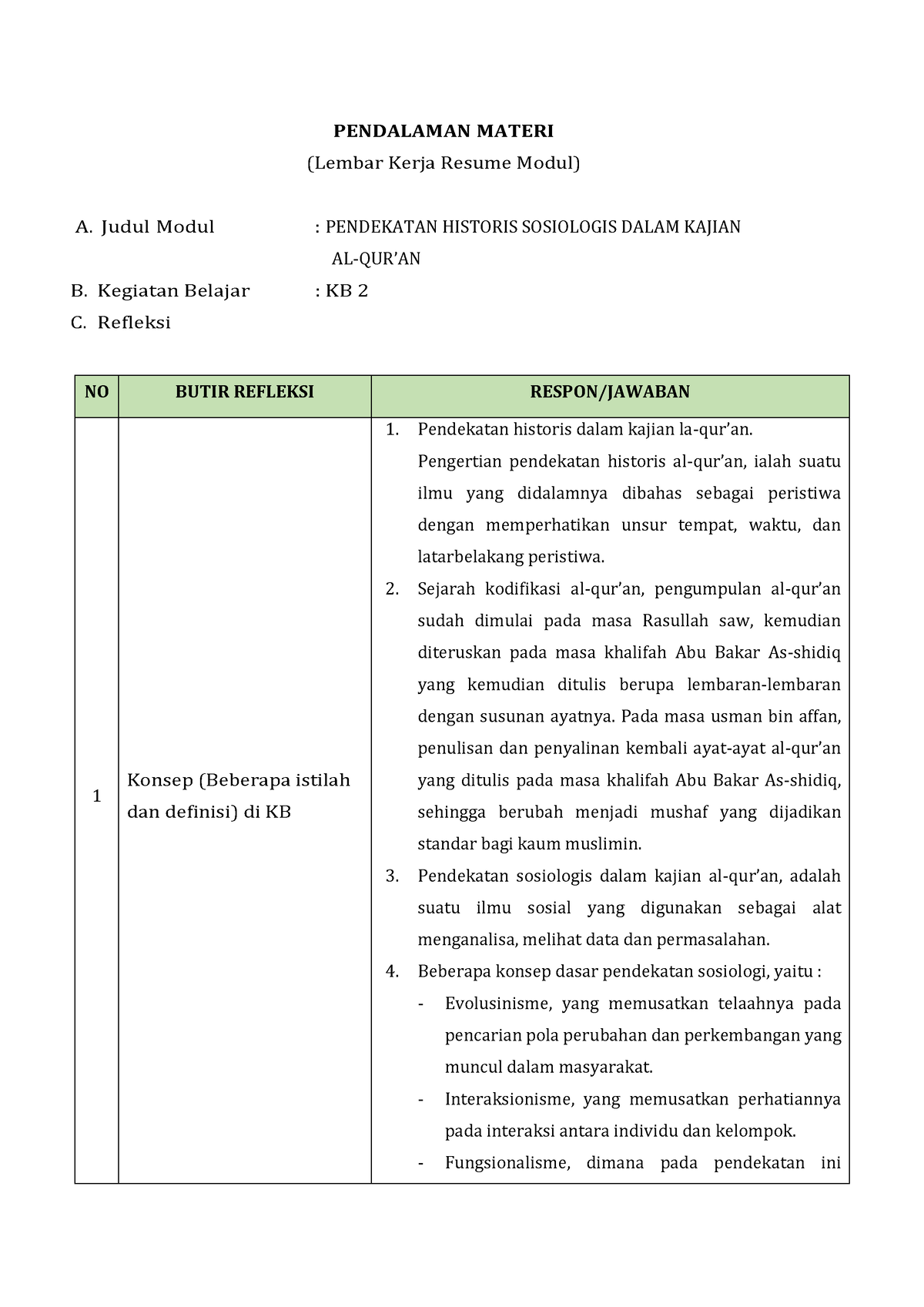 LK- Resume Pendalaman Materi KB 2 - PENDALAMAN MATERI (Lembar Kerja ...