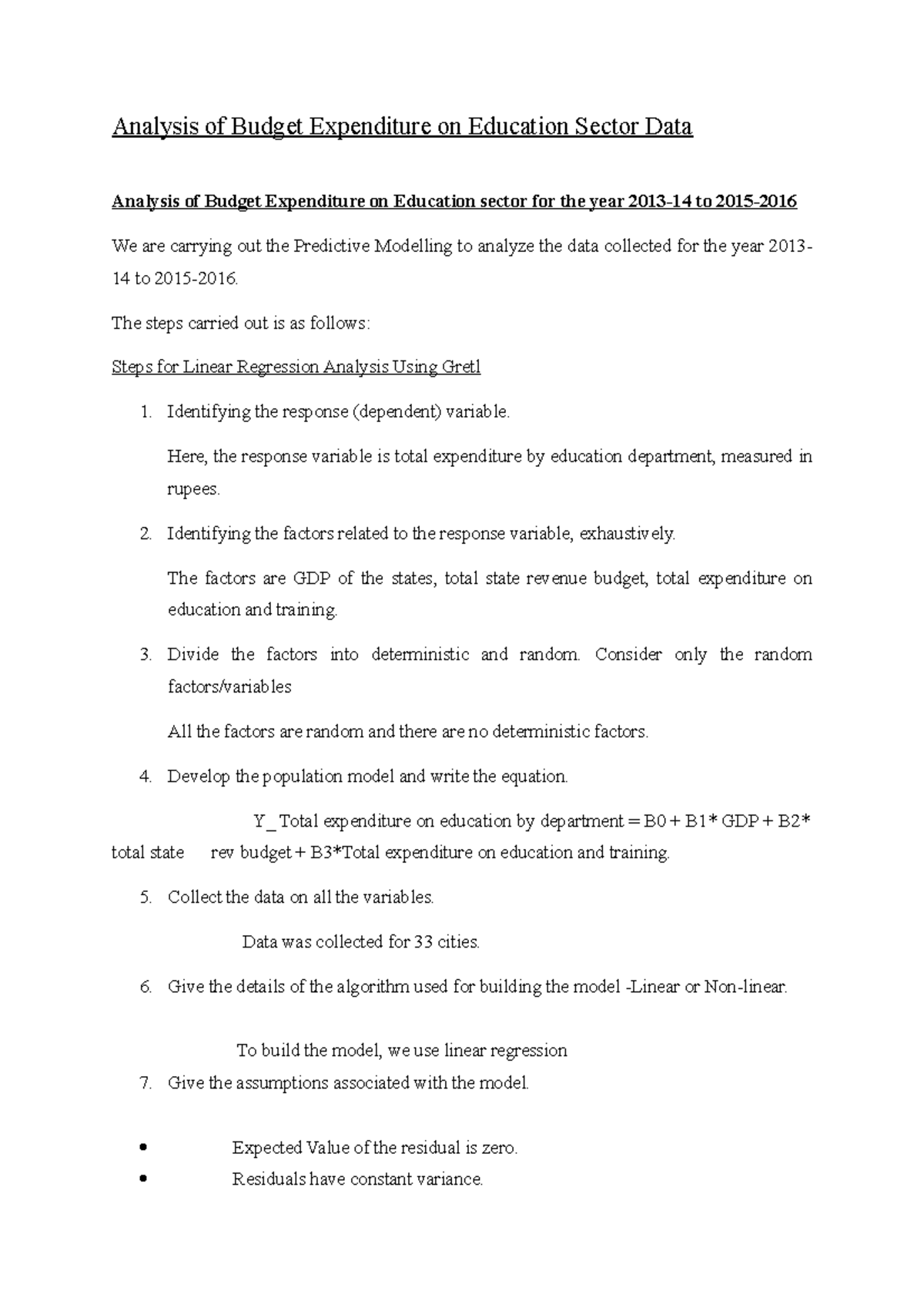 Analysis of budgeted expenditure on education sector - The steps ...