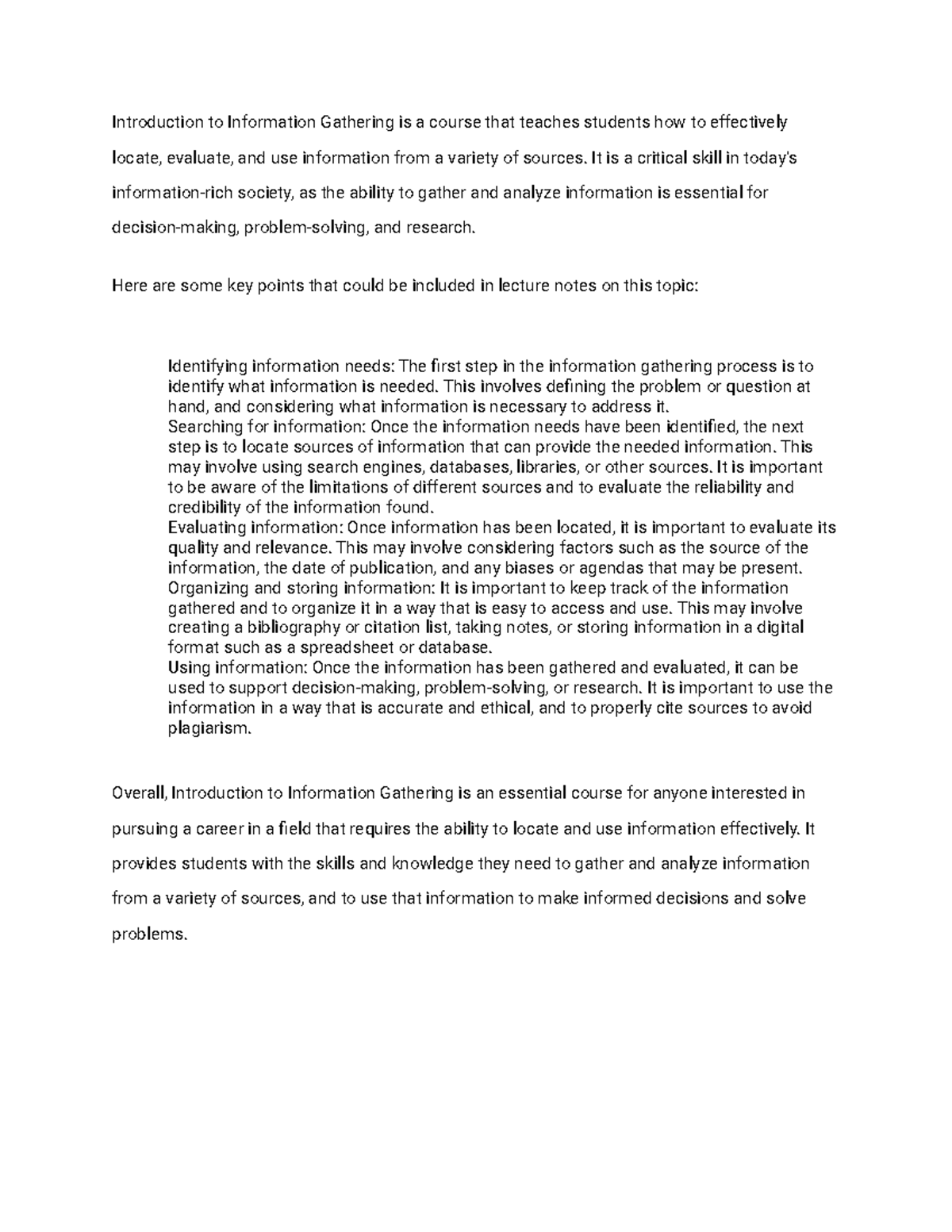 AA889999-7 - notes - Introduction to Information Gathering is a course ...