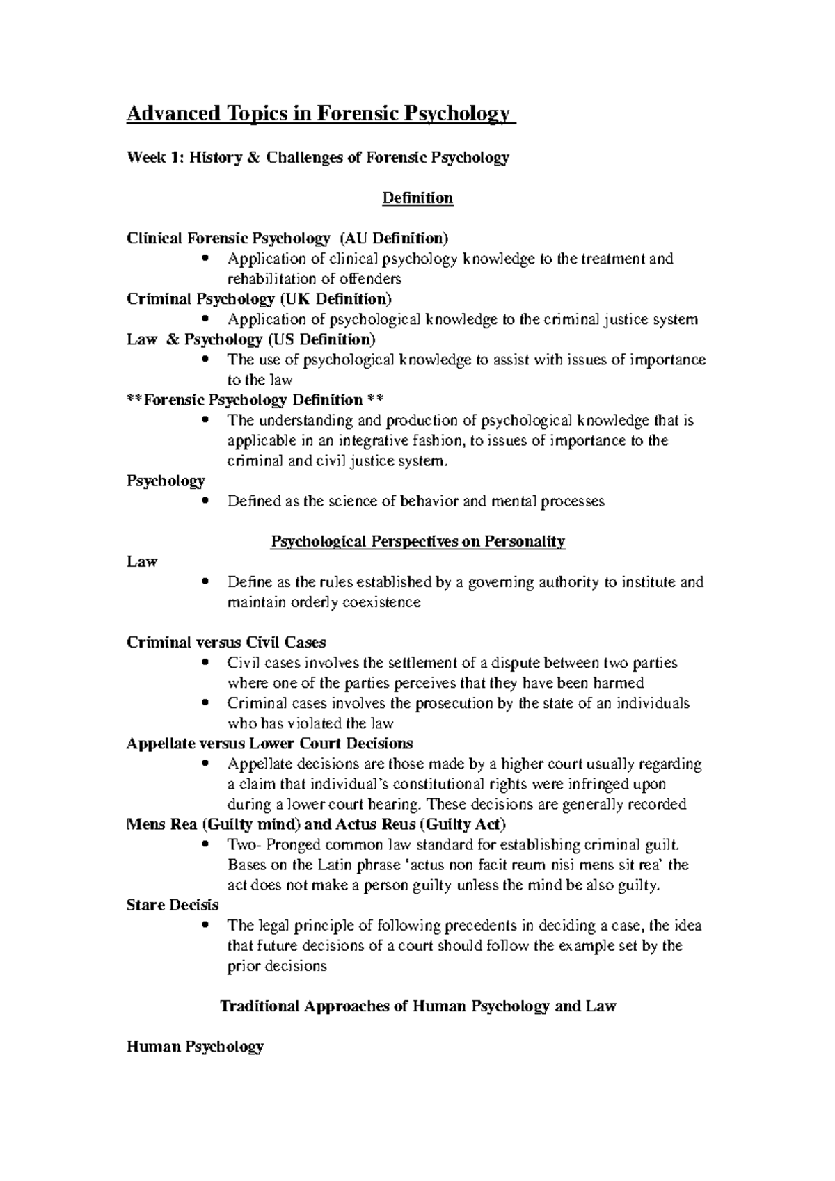 forensic psychology essay topics