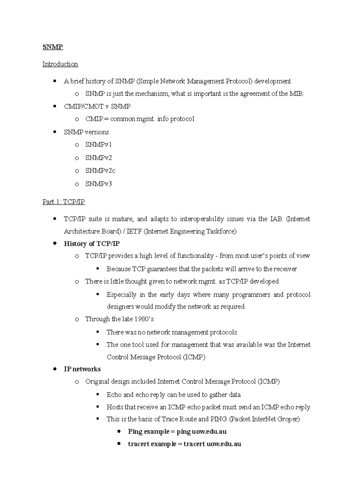 Lecture 9 - SNMP Introduction A brief history of SNMP (Simple Network ...