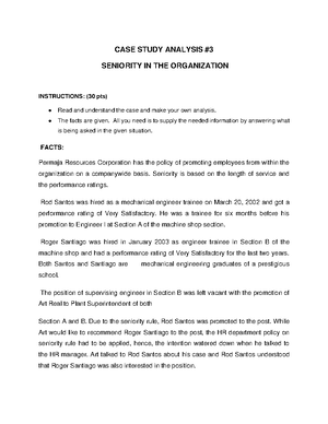 - CASE Study Analysis #8 BA98 - CASE STUDY ANALYSIS THE UNHAPPY ...