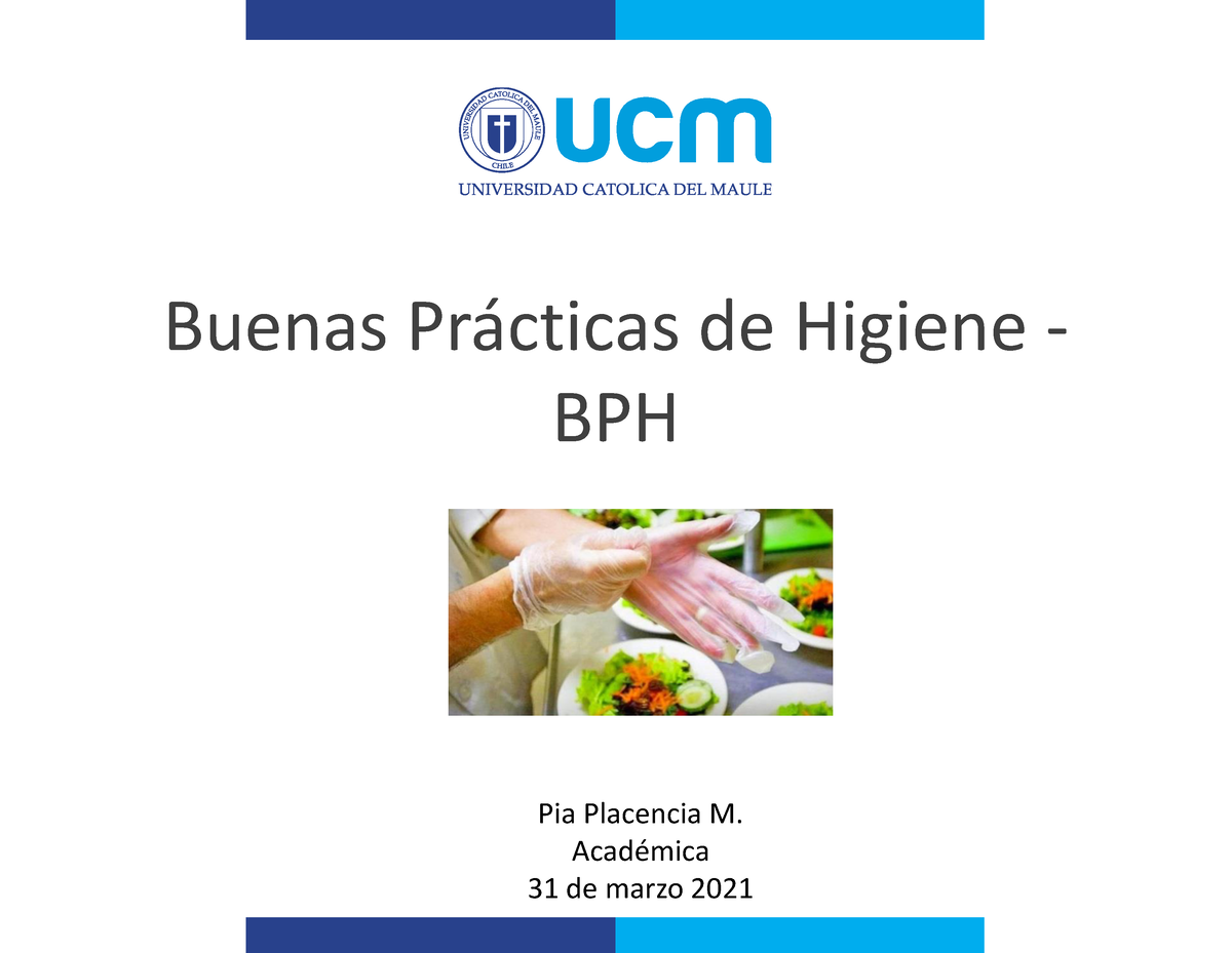 BPH - Aseguramiento - Buenas Pr·cticas De Higiene - BPH Pia Placencia M ...