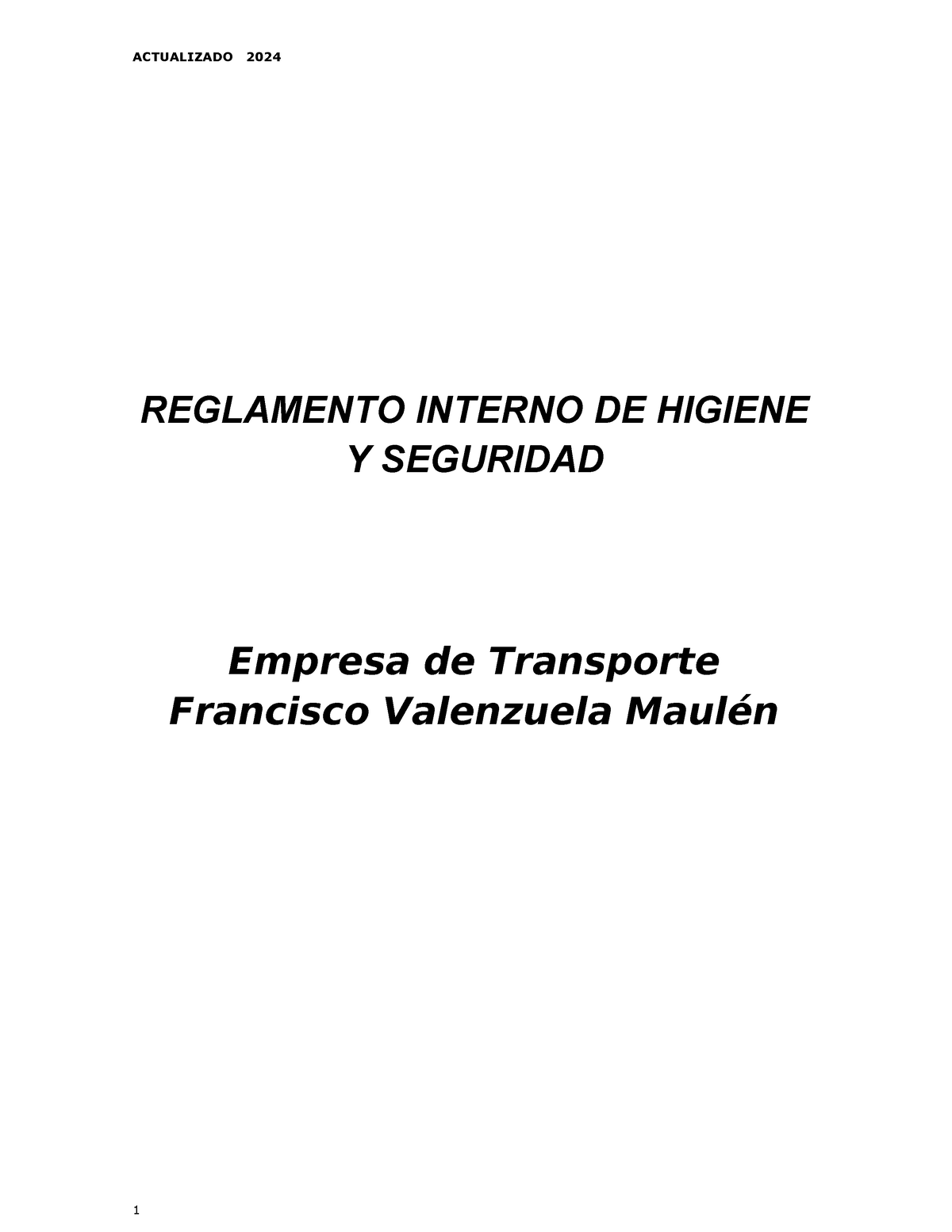 Reglamento Interno Higiene Y Seguridad RIHS 2024 Max10 Trabajadores V3 ...