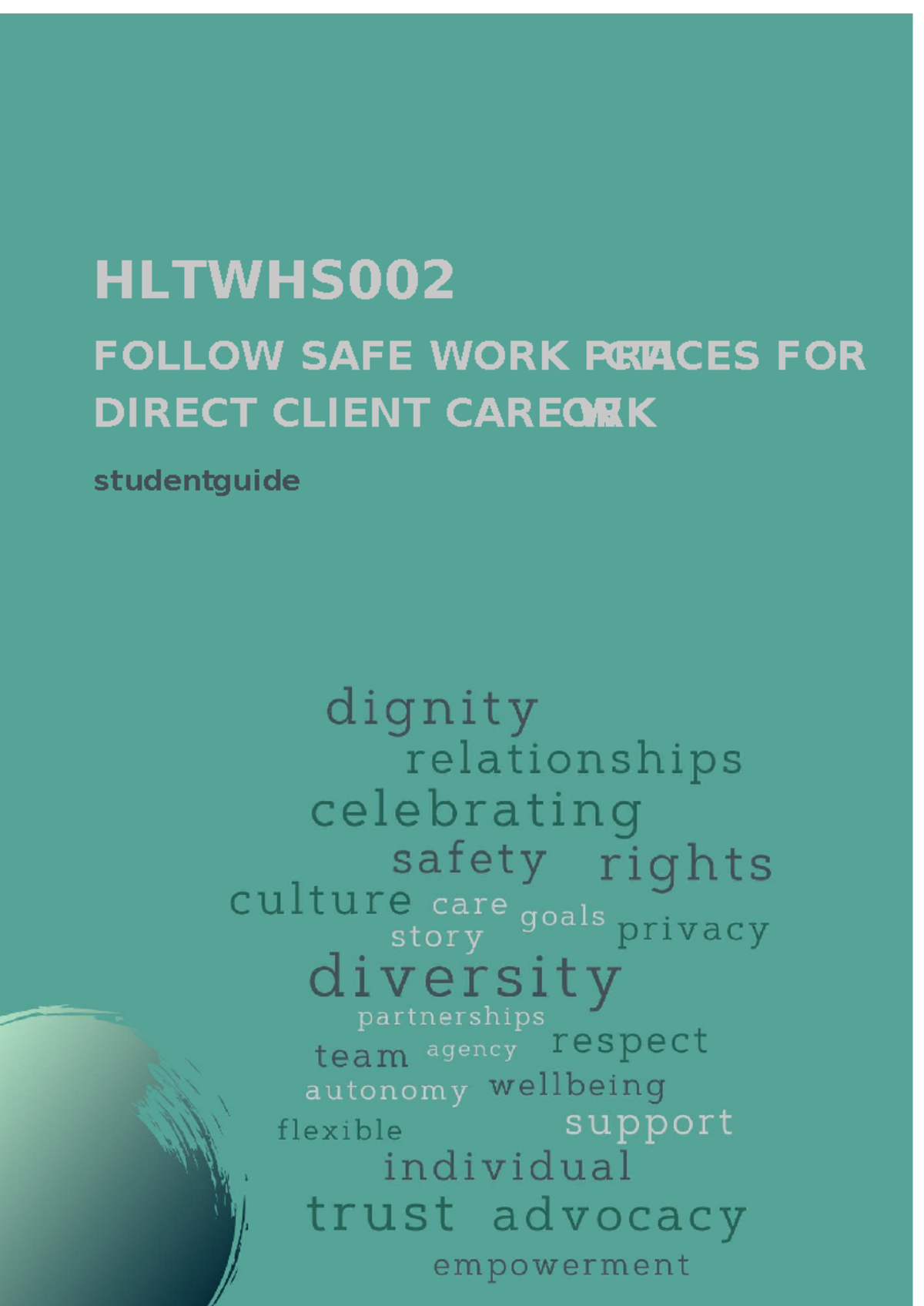 Hltwhs 002 V1.0 Student Guide - Student Guide – HLTWHS002 Follow Safe ...