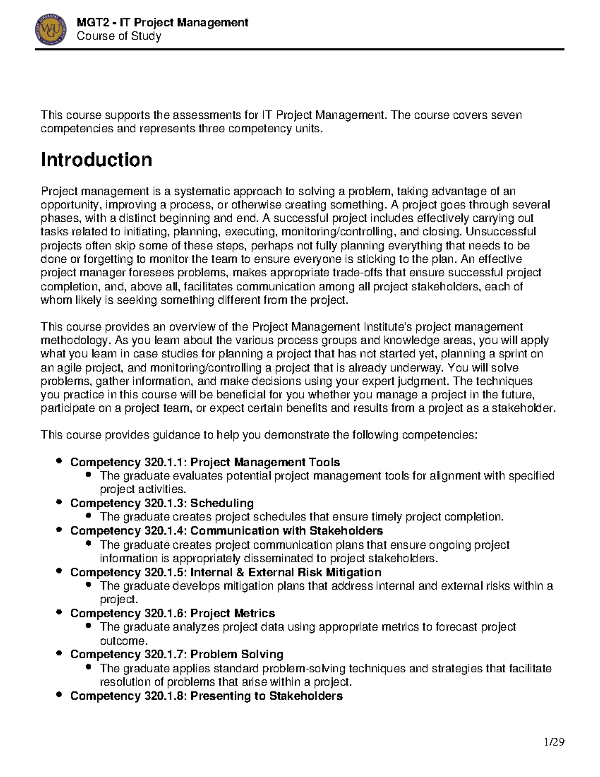 Wgu Course Catalog - saoaj3x