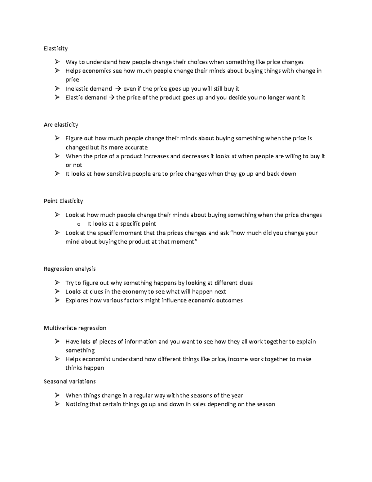 Ch 3 - Elasticity notes - Elasticity Way to understand how people ...