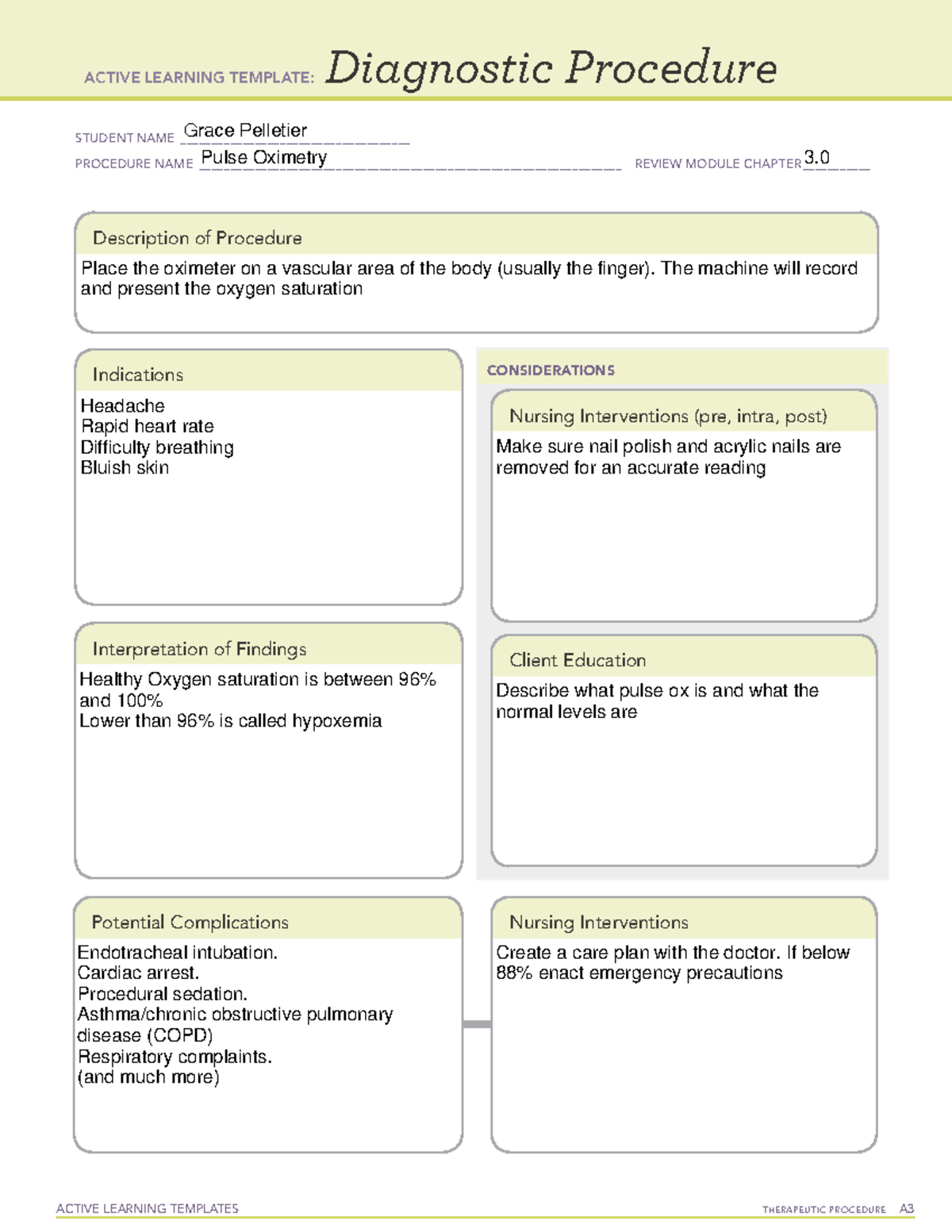 ALT Pulse Ox - ALT - ACTIVE LEARNING TEMPLATES THERAPEUTIC PROCEDURE A ...