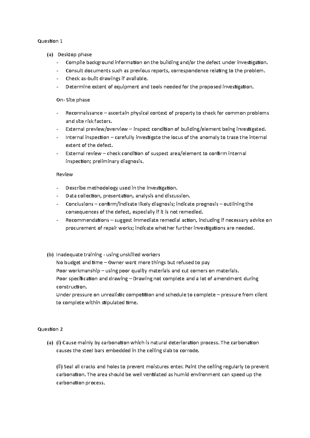 FMT 309 2019 - practice - Question 1 (a) Desktop phase - Compile ...