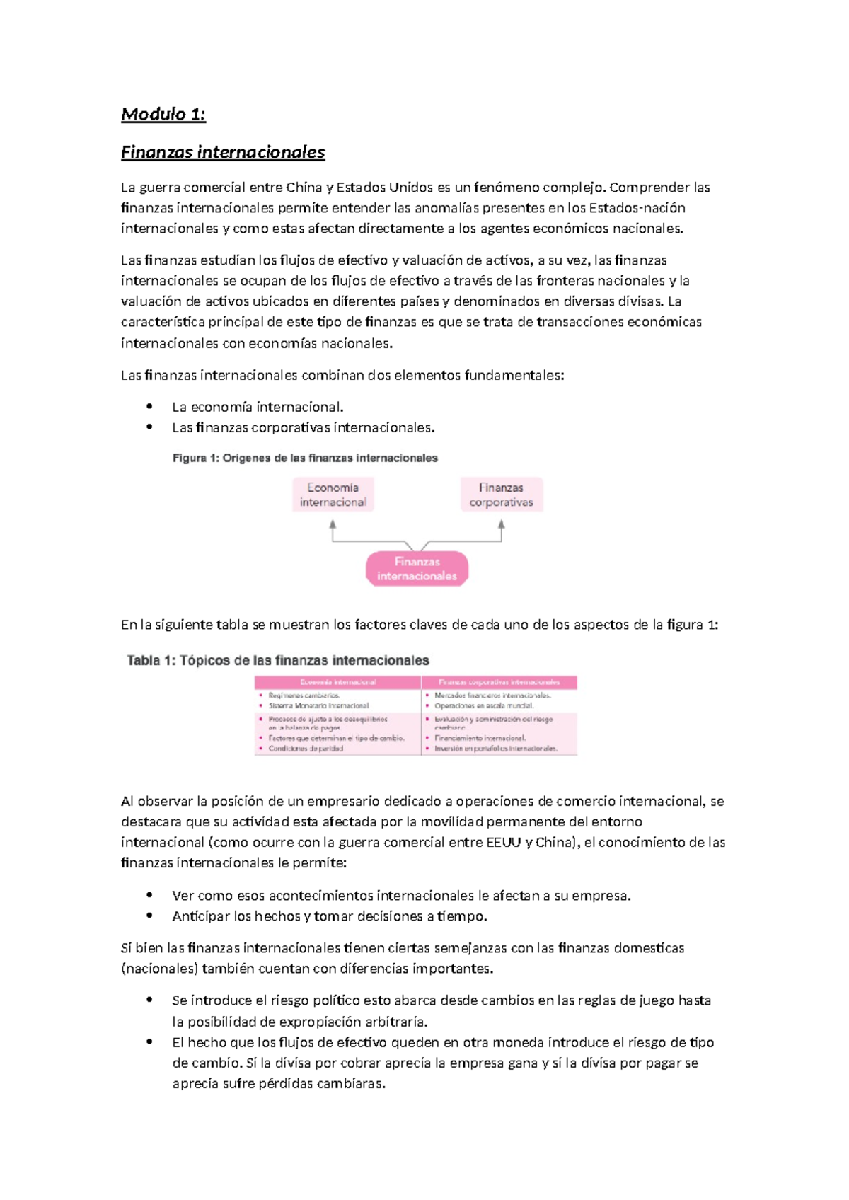 Resumen Modulo 1 PDF 3 - Modulo 1: Finanzas internacionales La guerra ...