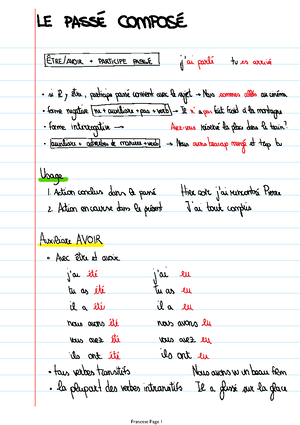 Lespronoms Personnels Complement - French204 - Grammair 2 Page - Studocu