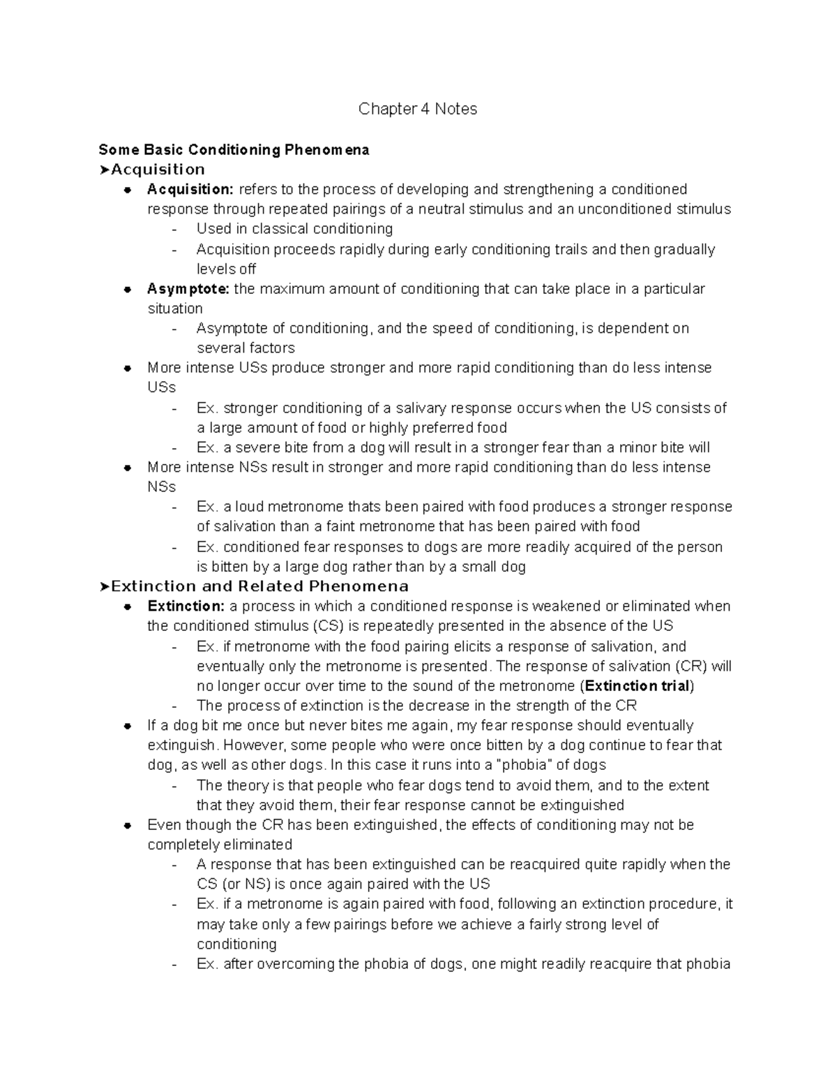 Chapter 4 Notes - Dr. Mandy Wintink - Introduction to Learning and ...