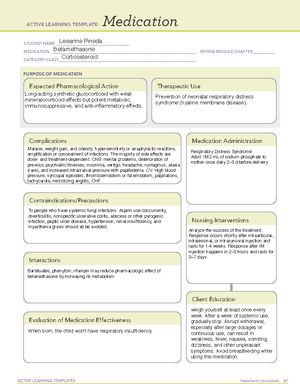 Naloxone - ATI LEARNING TEMPLATE - ACTIVE LEARNING TEMPLATES ...