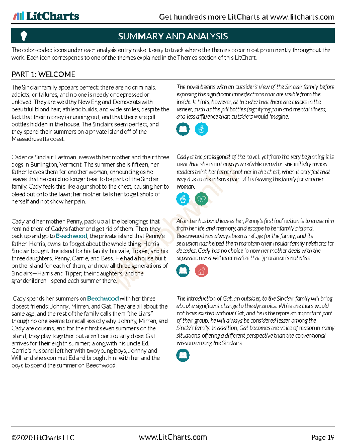 We-Were-Liars-Lit Chart 19 - The color-coded icons under each analysis ...