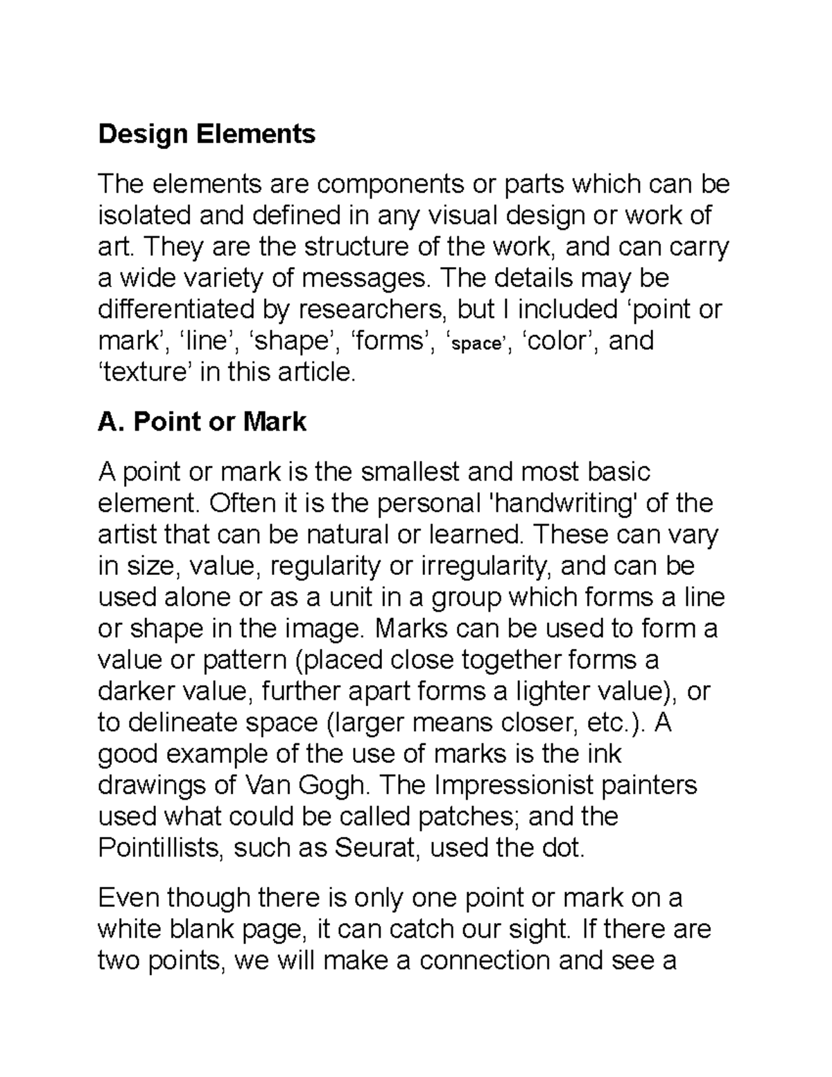WEB Design Principles - Computer Programming - Design Elements The ...