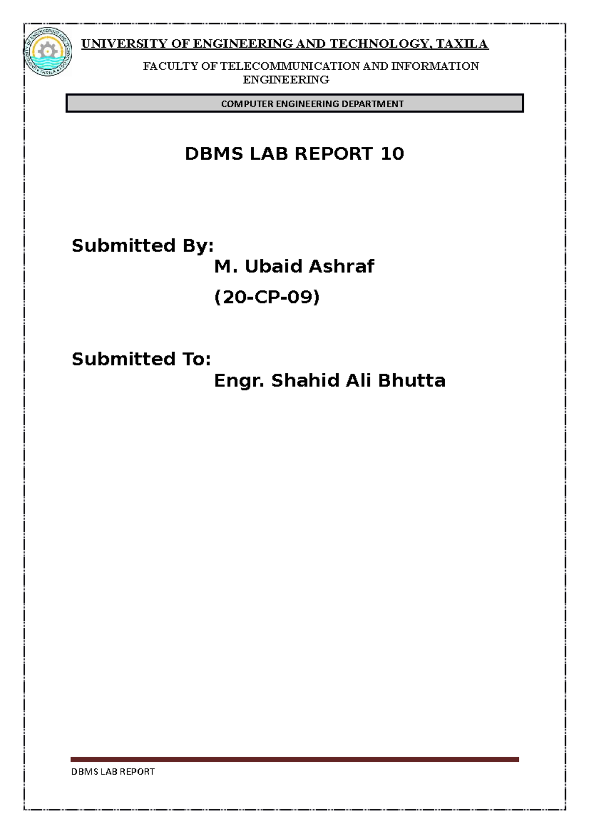 Lab Report Format ML - FACULTY OF TELECOMMUNICATION AND INFORMATION ...