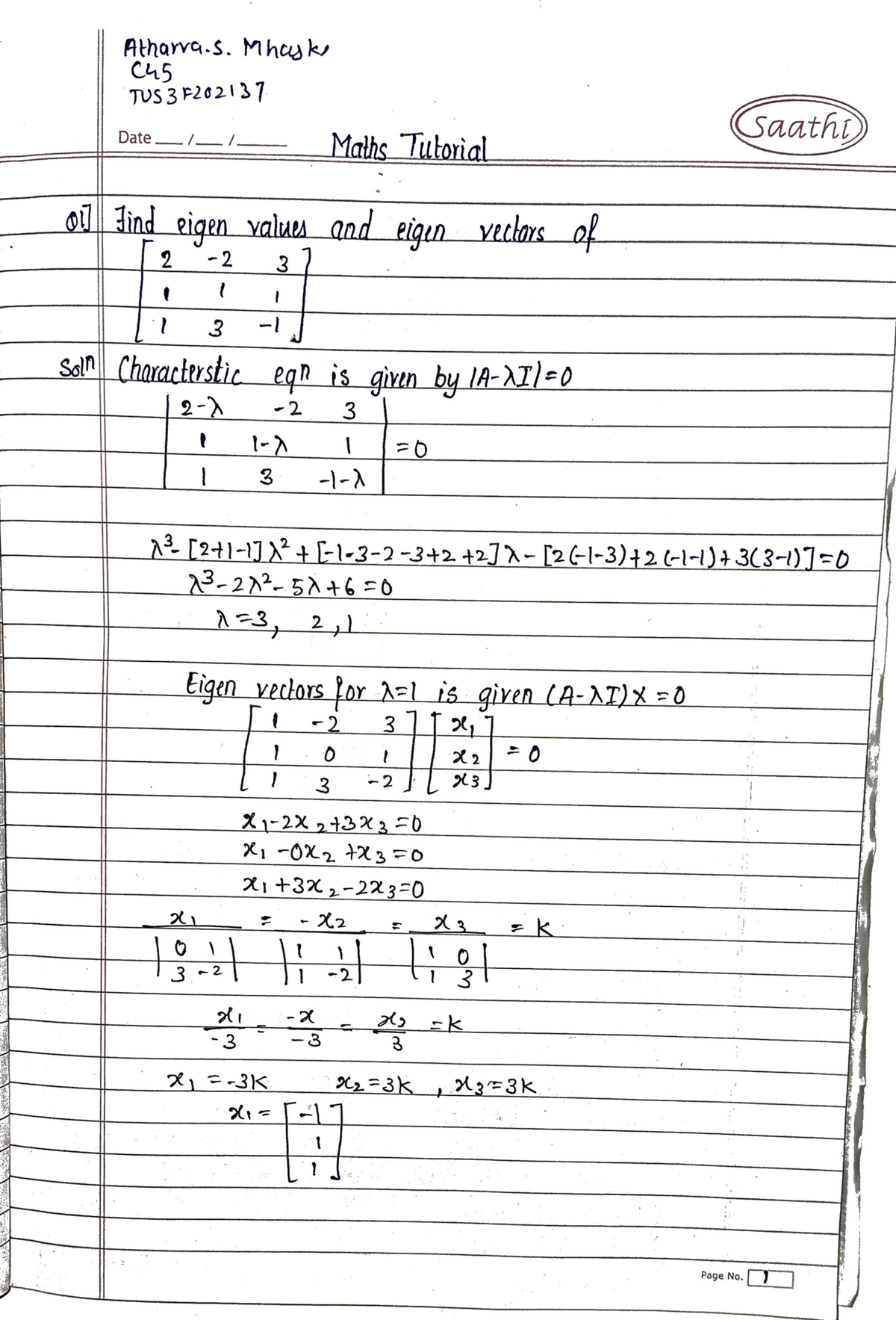 Maths Tutorial 1 By C45 - IT Engineering - Studocu