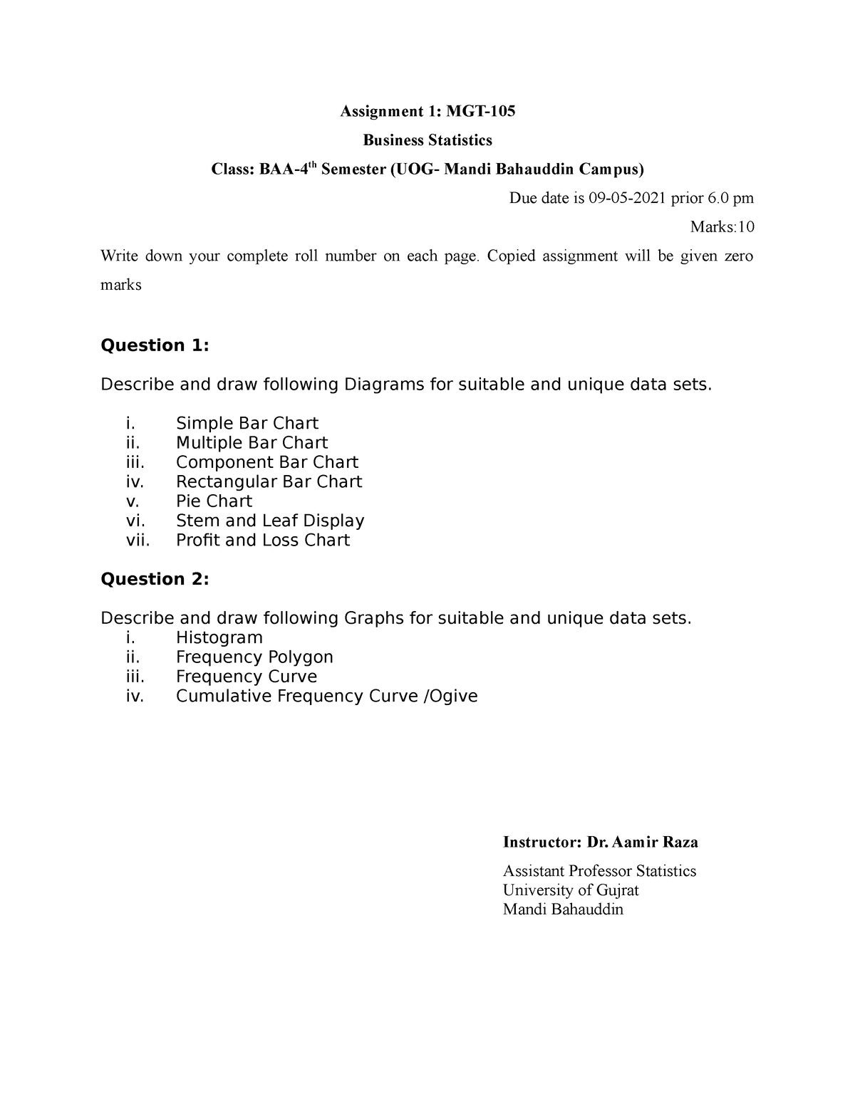 uog assignment format