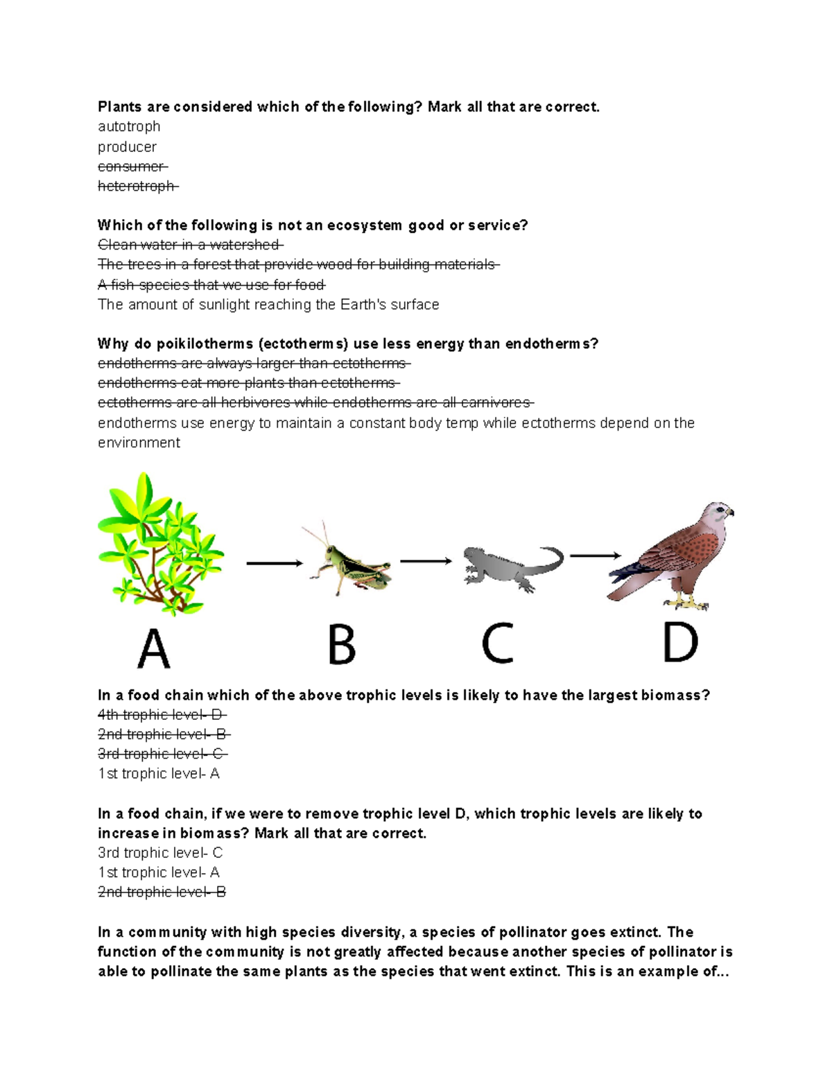 ENVS Final Exam Study Guide - Plants Are Considered Which Of The ...